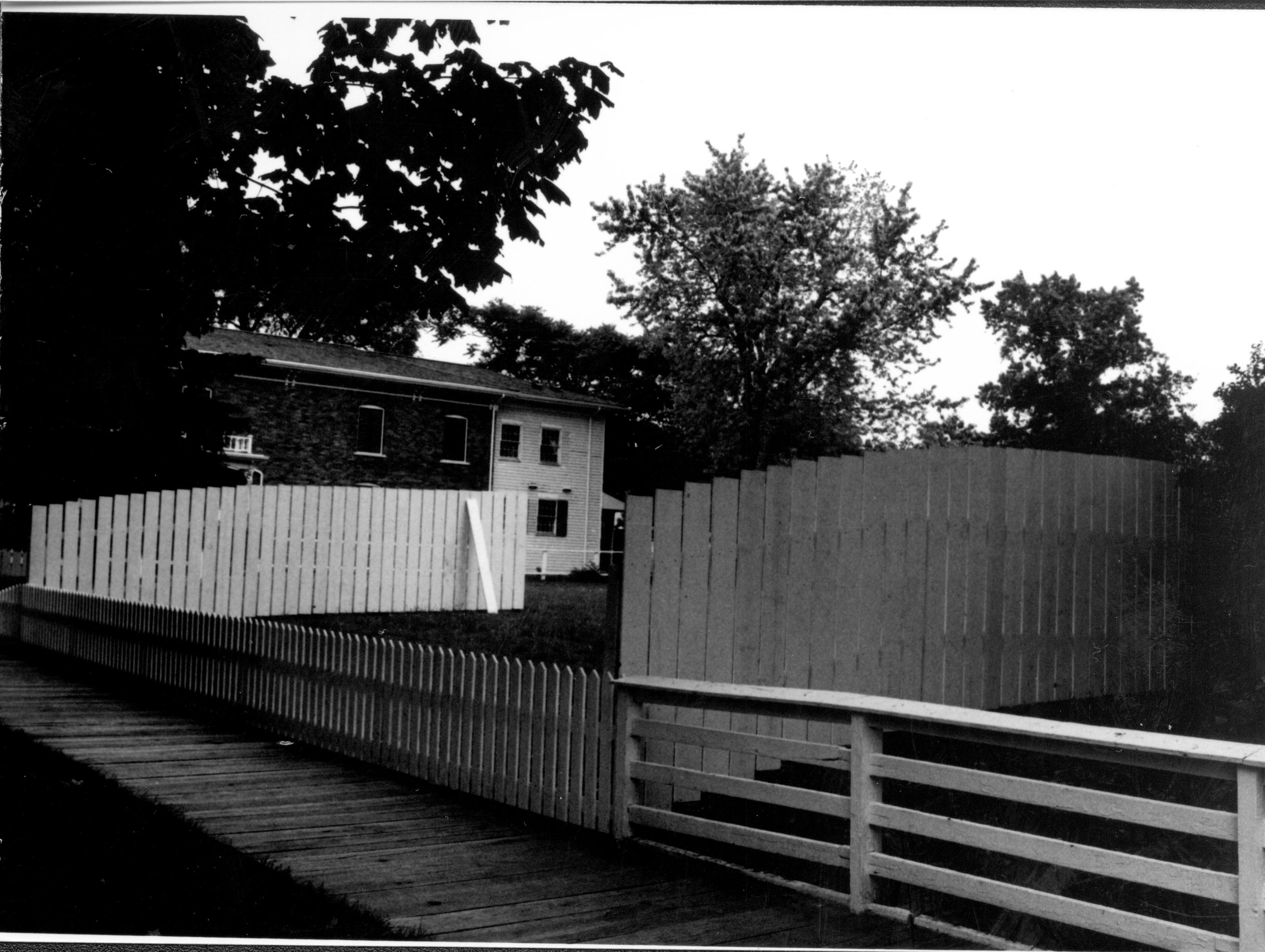 new vertical picket and property line fences Lincoln Home NHS- Shutt House HS-17, Roll 2 neg 9 Block 10, lots 