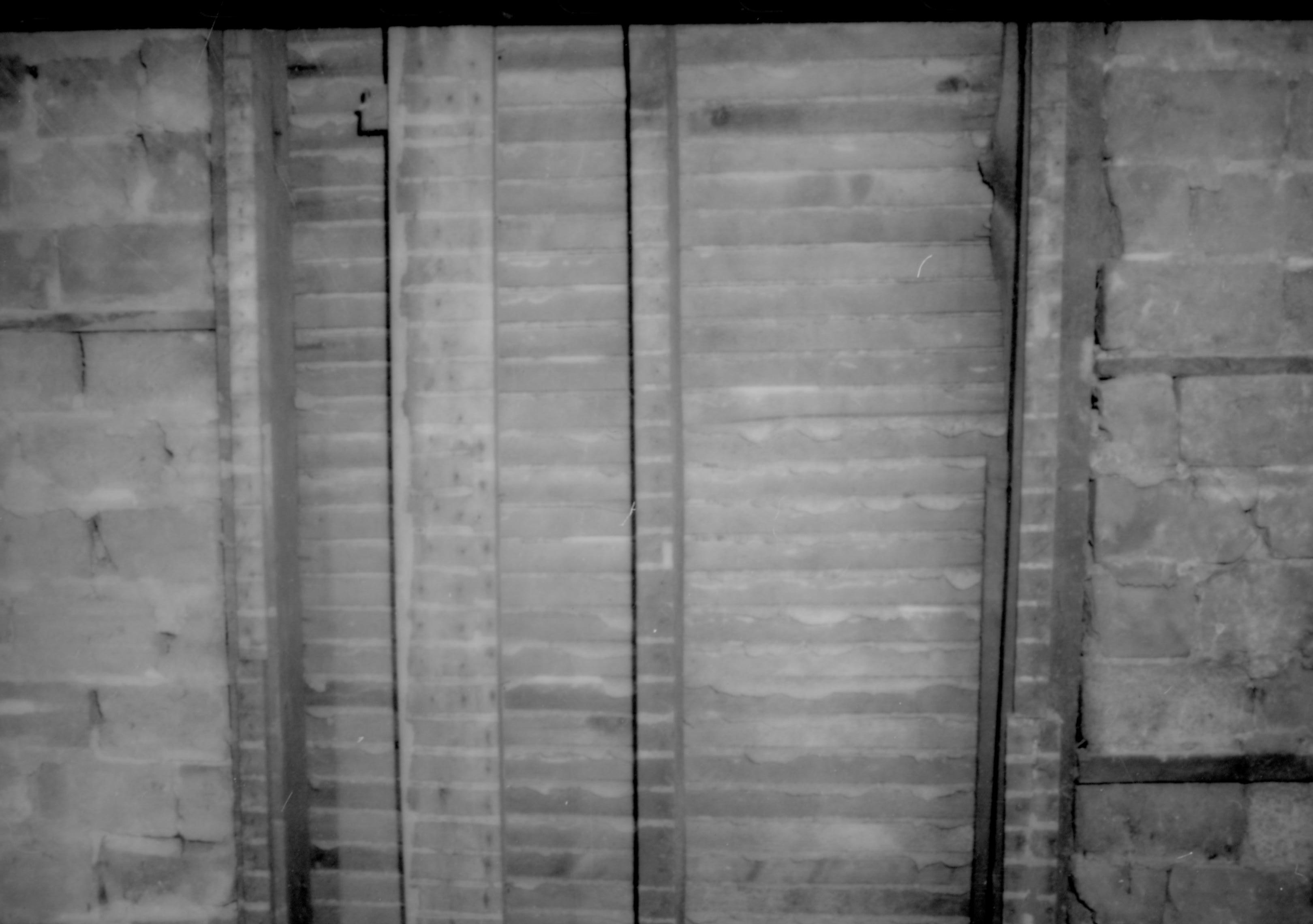 1850 structure features, middle window pane,  Lincoln Home NHS- Sprigg House Restoration, Roll 1, exp 17 Sprigg House, restoration, wall