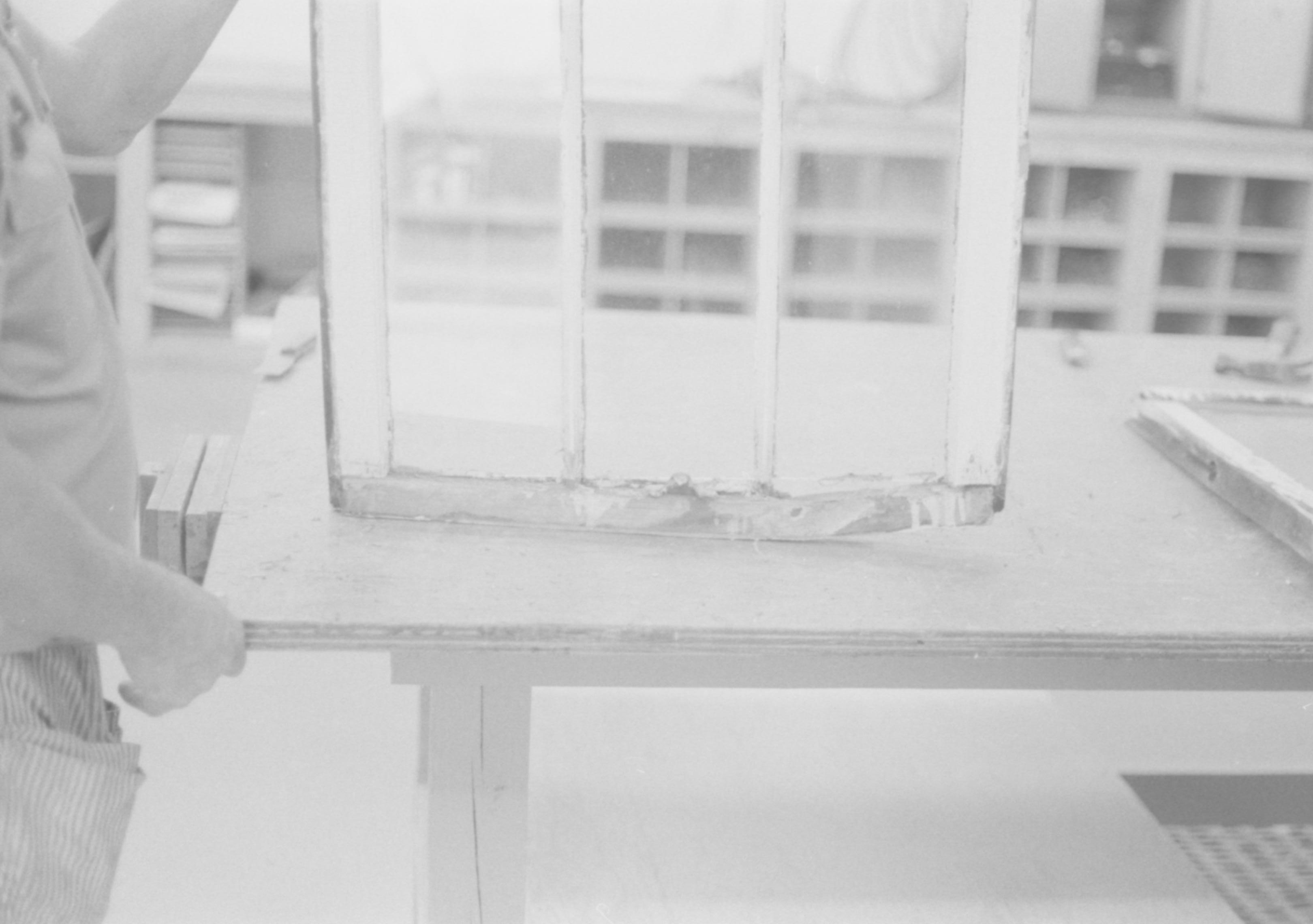 NA Lincoln Home NHS- Sprigg House Restoration 1984 Sprigg House, window