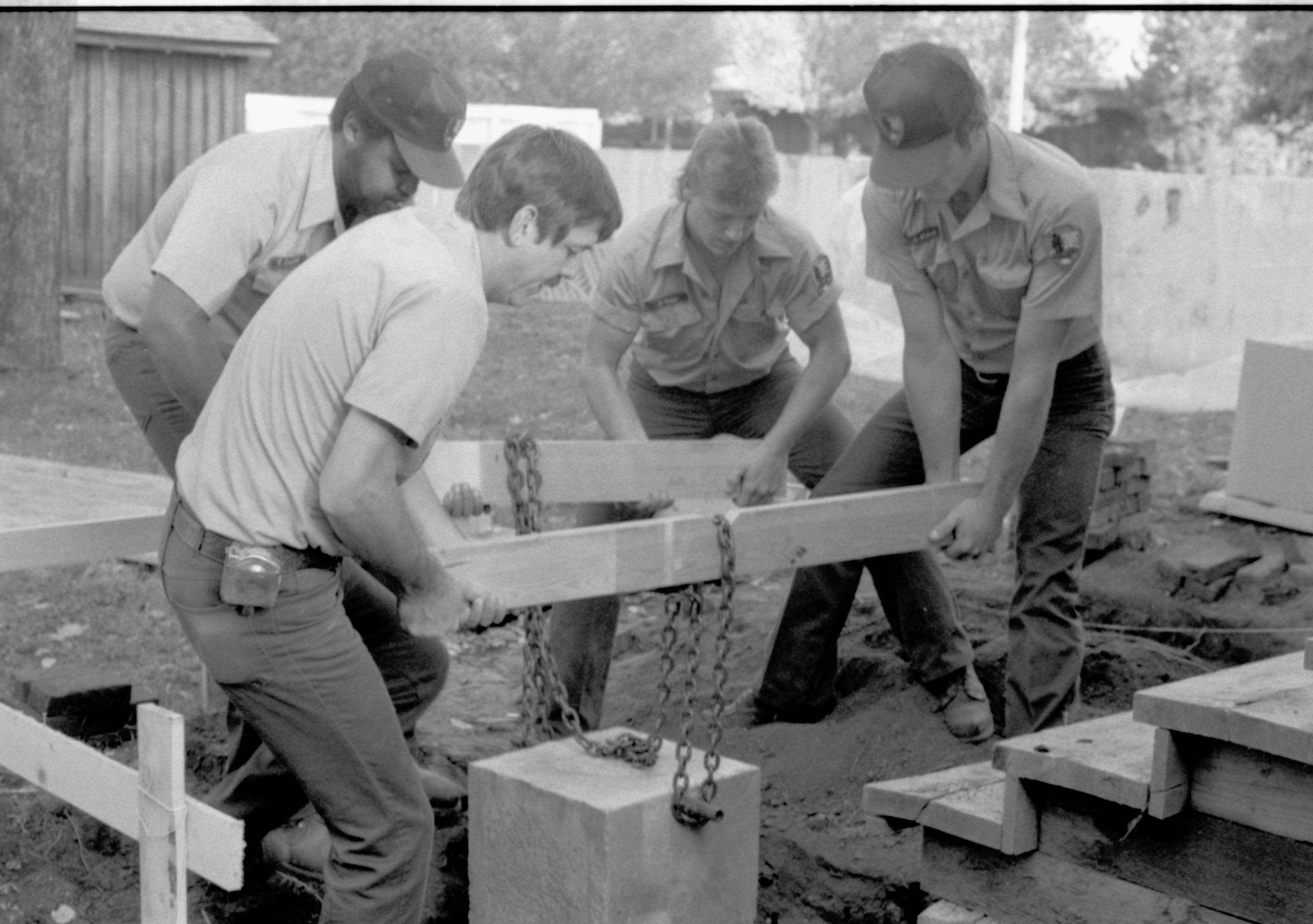 NA Lincoln Home NHS- Sprigg House Restoration 1984 Sprigg House, steps