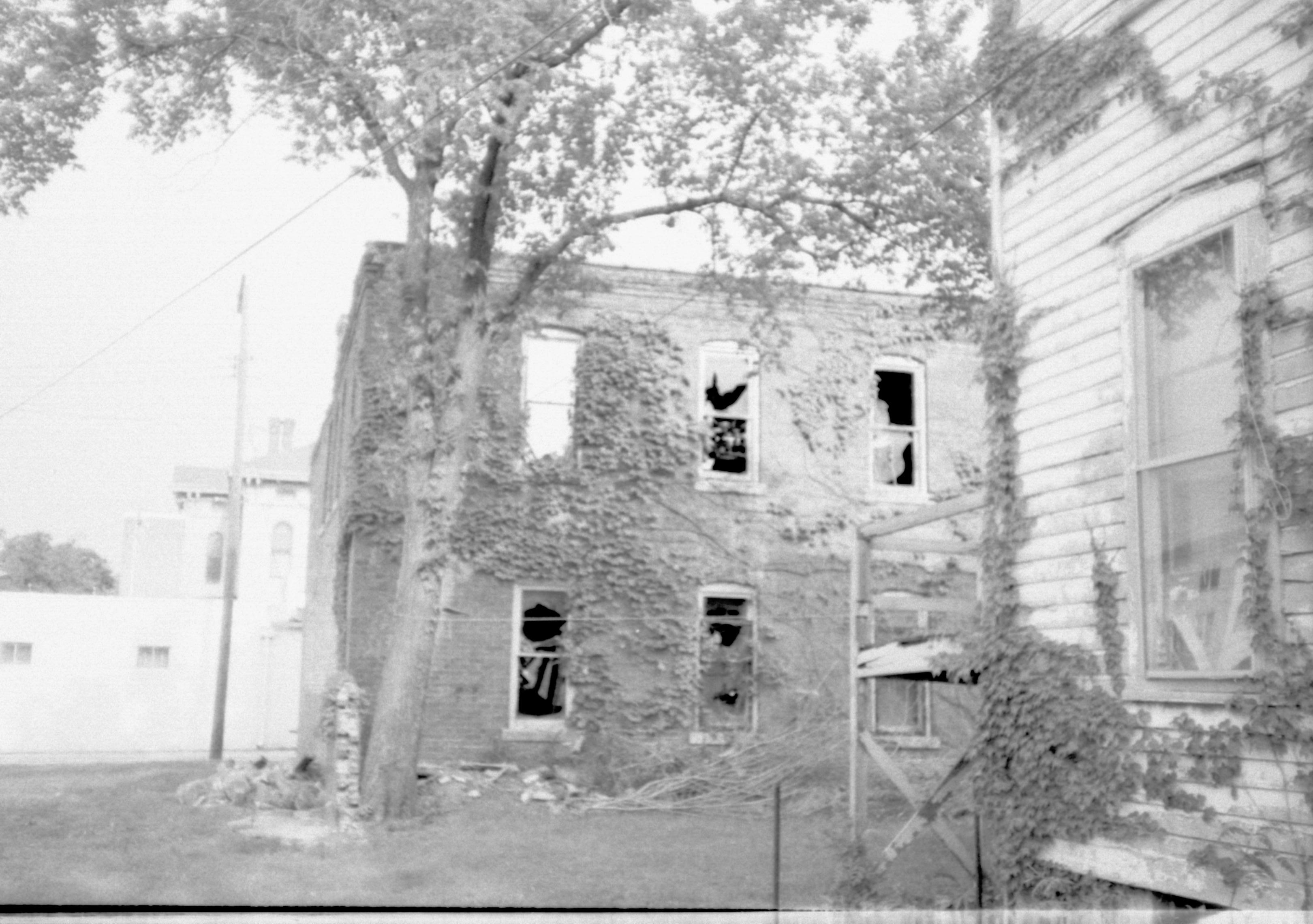 NA Lincoln Home NHS- Sprigg House Restoration 1984 Sprigg House, damage