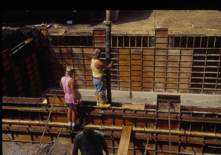 Sprigg House, pouring floor/walls for basement Lincoln Home NHS- Sprigg House, Roll N3 exp 25 Sprigg House, restoration, foundation