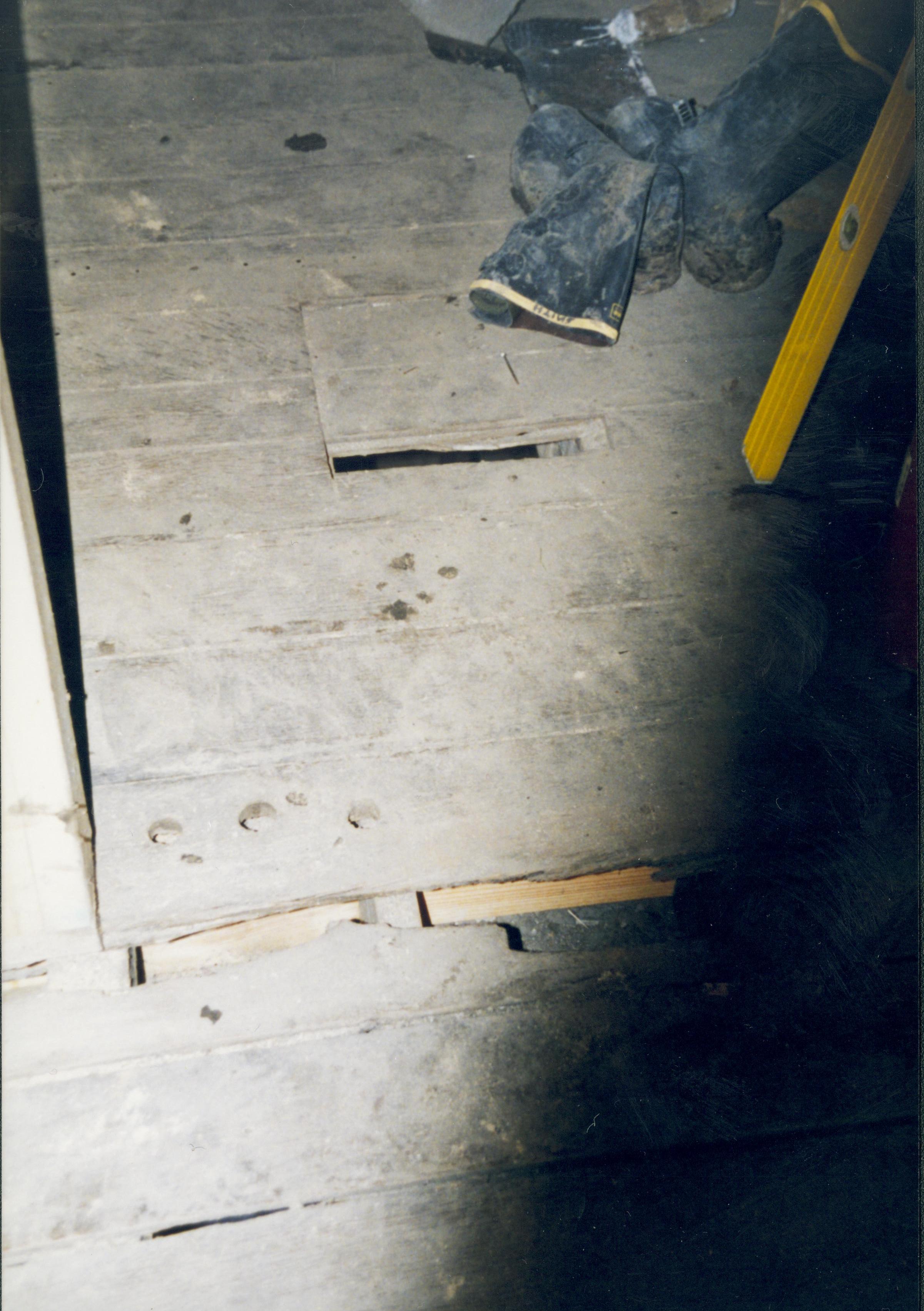 Sprigg House, Detail of original internal floorboards Lincoln Home NHS- Sprigg House, Roll N1 exp 16 Sprigg House, restoration, construction