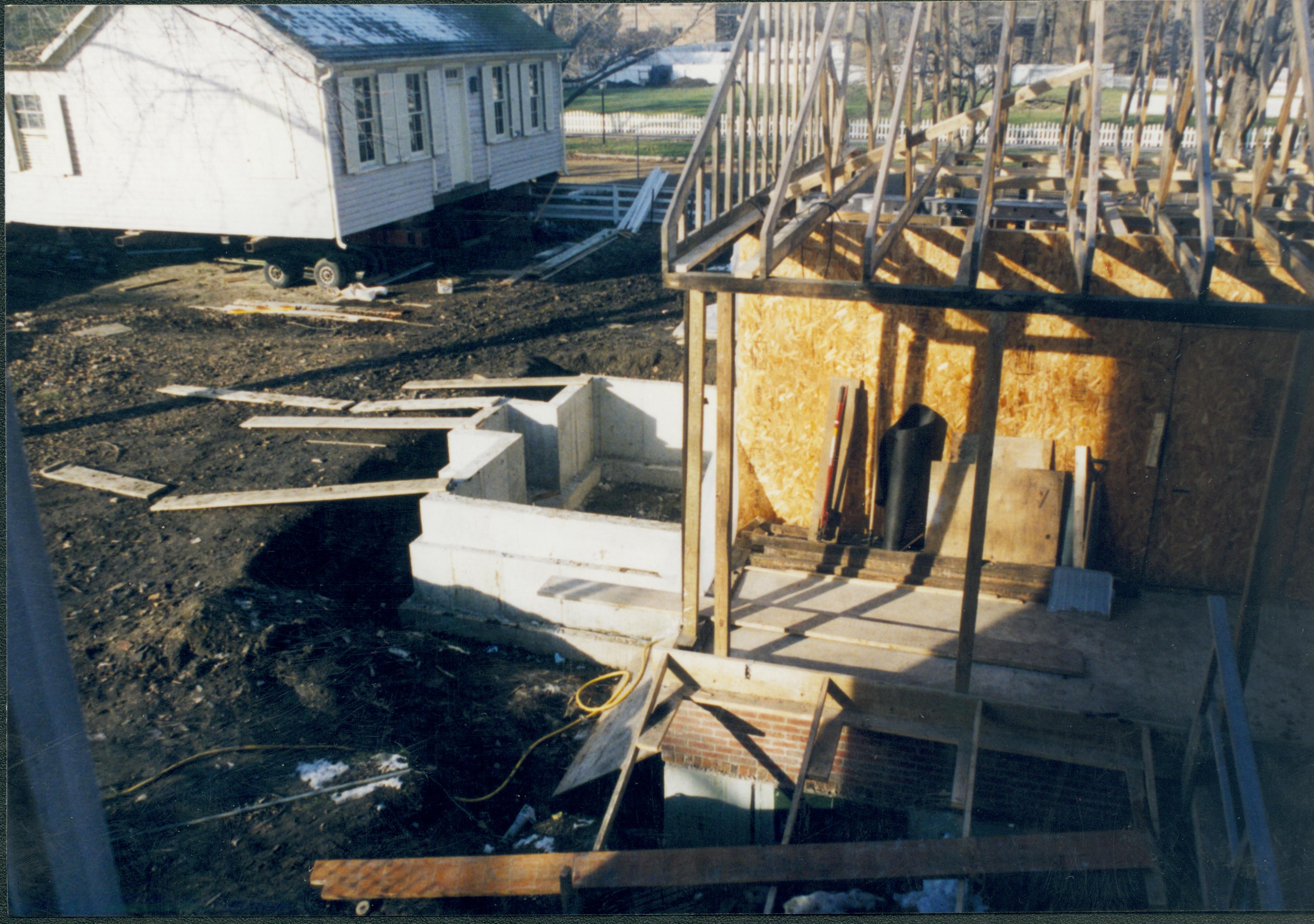 Sprigg House back room/Corneau; room added later, fireplace insert visible Lincoln Home NHS- Sprigg House, Sprigg #1 Photo, January 1998, exp 10 Sprigg House, roof, restoration