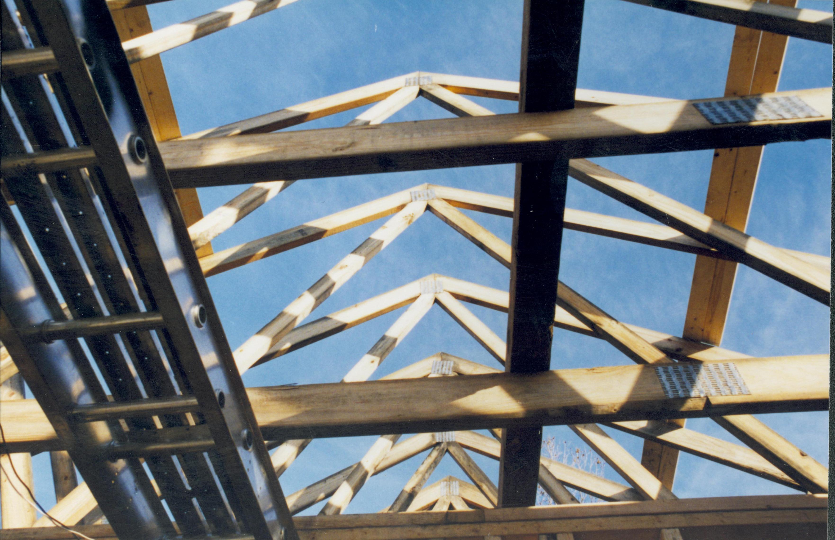 Sprigg House roof trusses Lincoln Home NHS- Sprigg House, Sprigg #1 Photo, January 1998 Sprigg House, roof, restoration