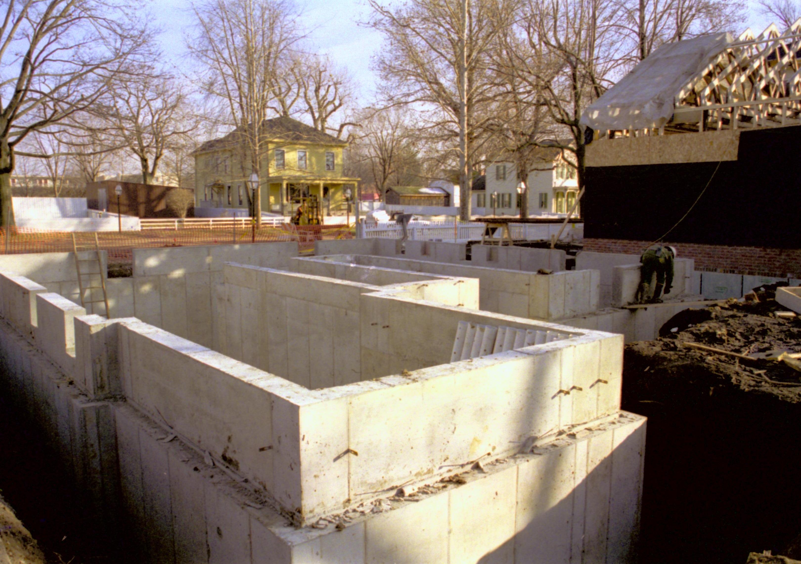 NA Lincoln Home NHS- Sprigg House, Sprigg #1 Photo/Corneau #3, January 1998 Corneau House, restoration, concrete