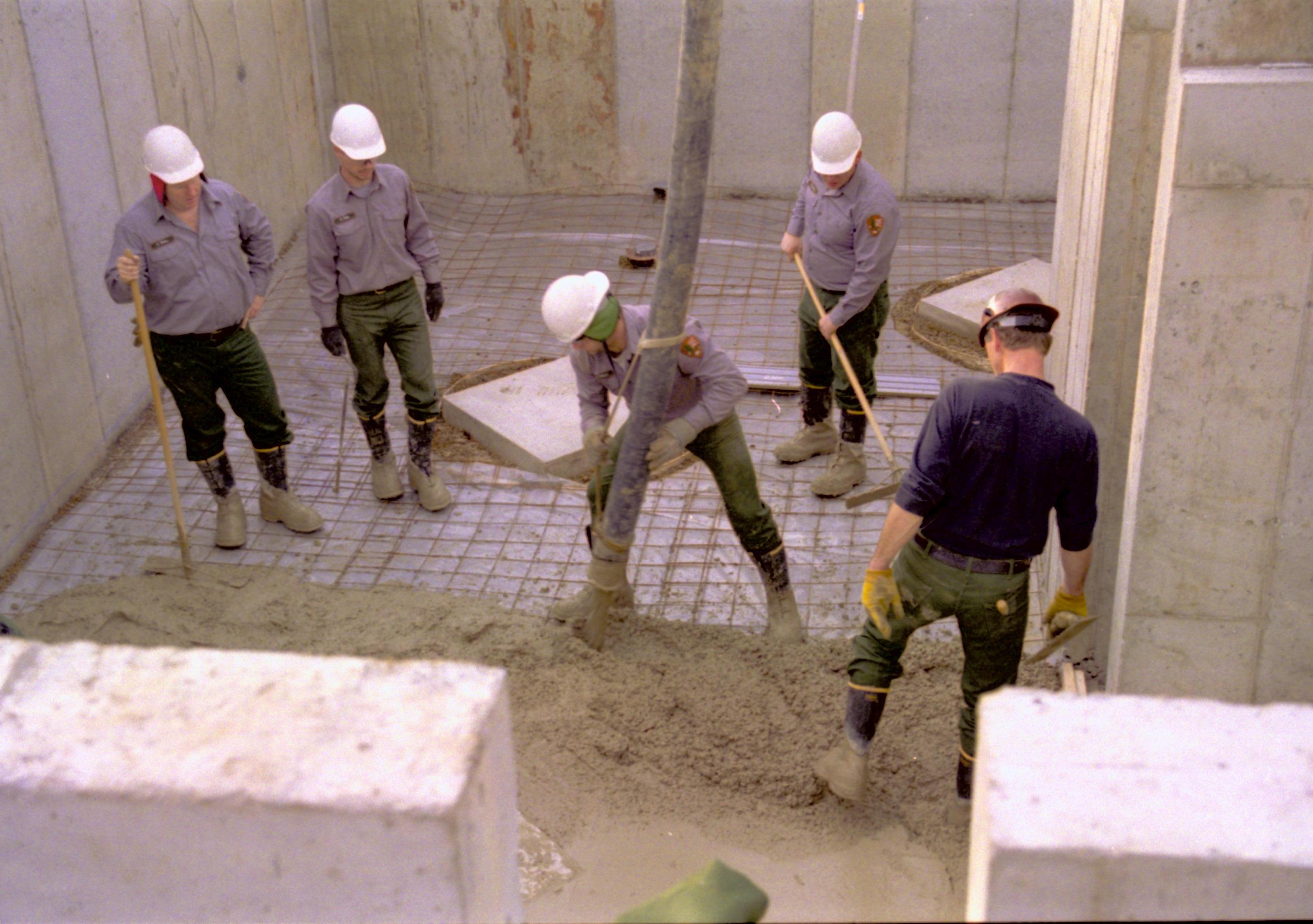 NA Lincoln Home NHS- Sprigg House, Sprigg #1 Photo/Corneau #3, January 1998 Corneau House, restoration, concrete