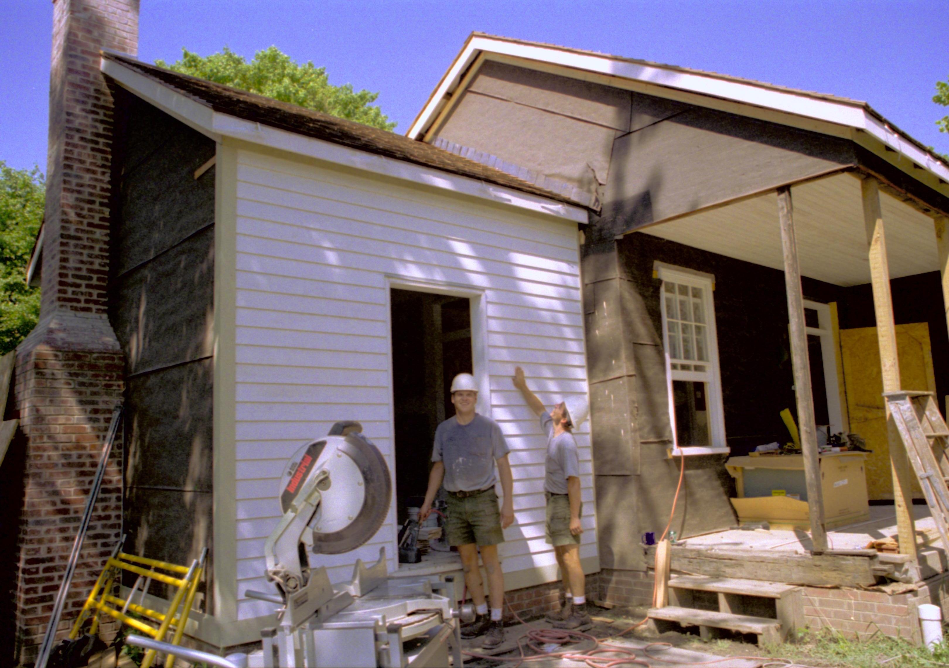 Sprigg House porch Lincoln Home NHS- Sprigg House, Roll 1998-5, exp 3 Sprigg House, remodel, porch