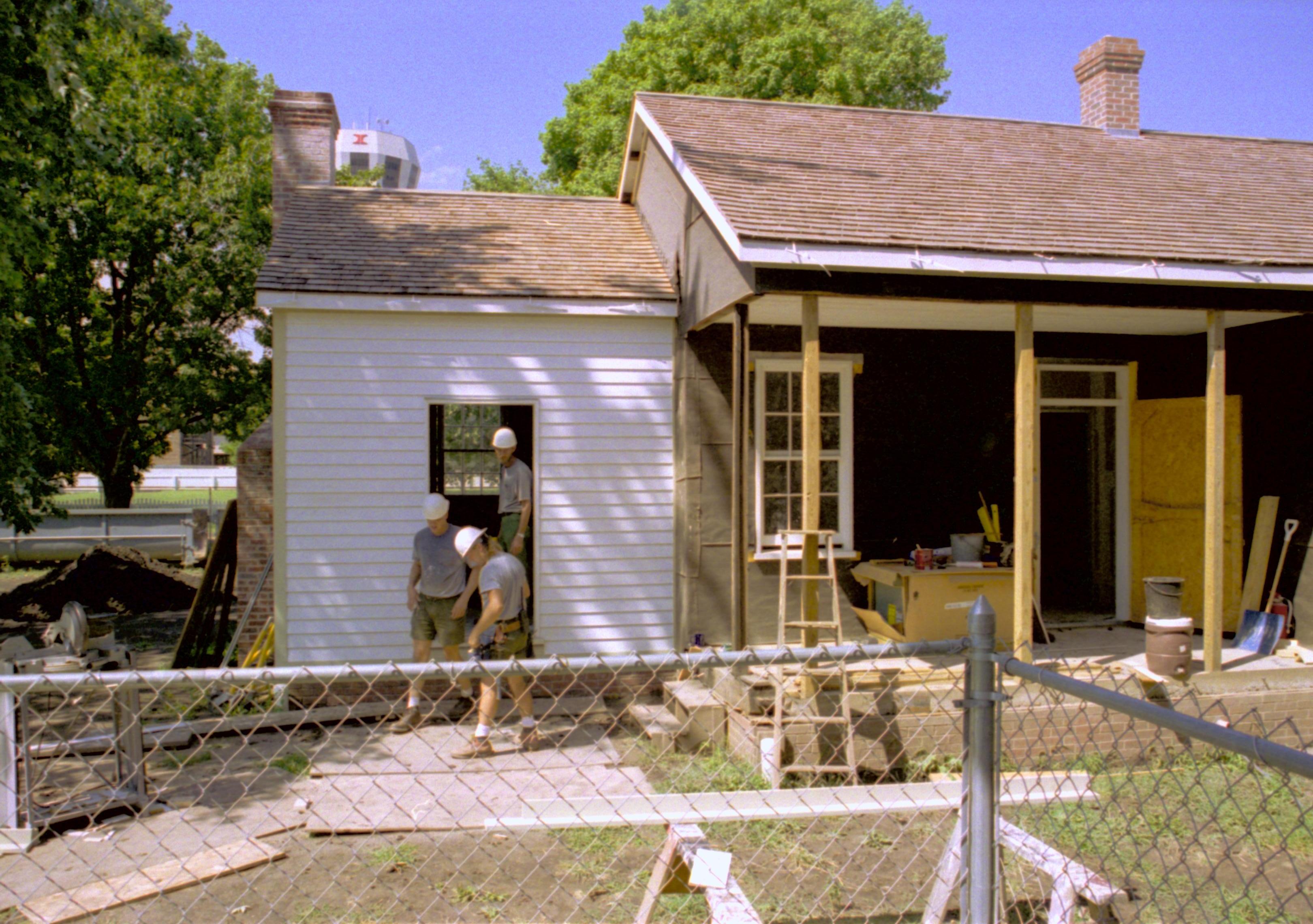 Sprigg House porch Lincoln Home NHS- Sprigg House, Roll 1998-5, exp 7 Sprigg House, remodel, porch