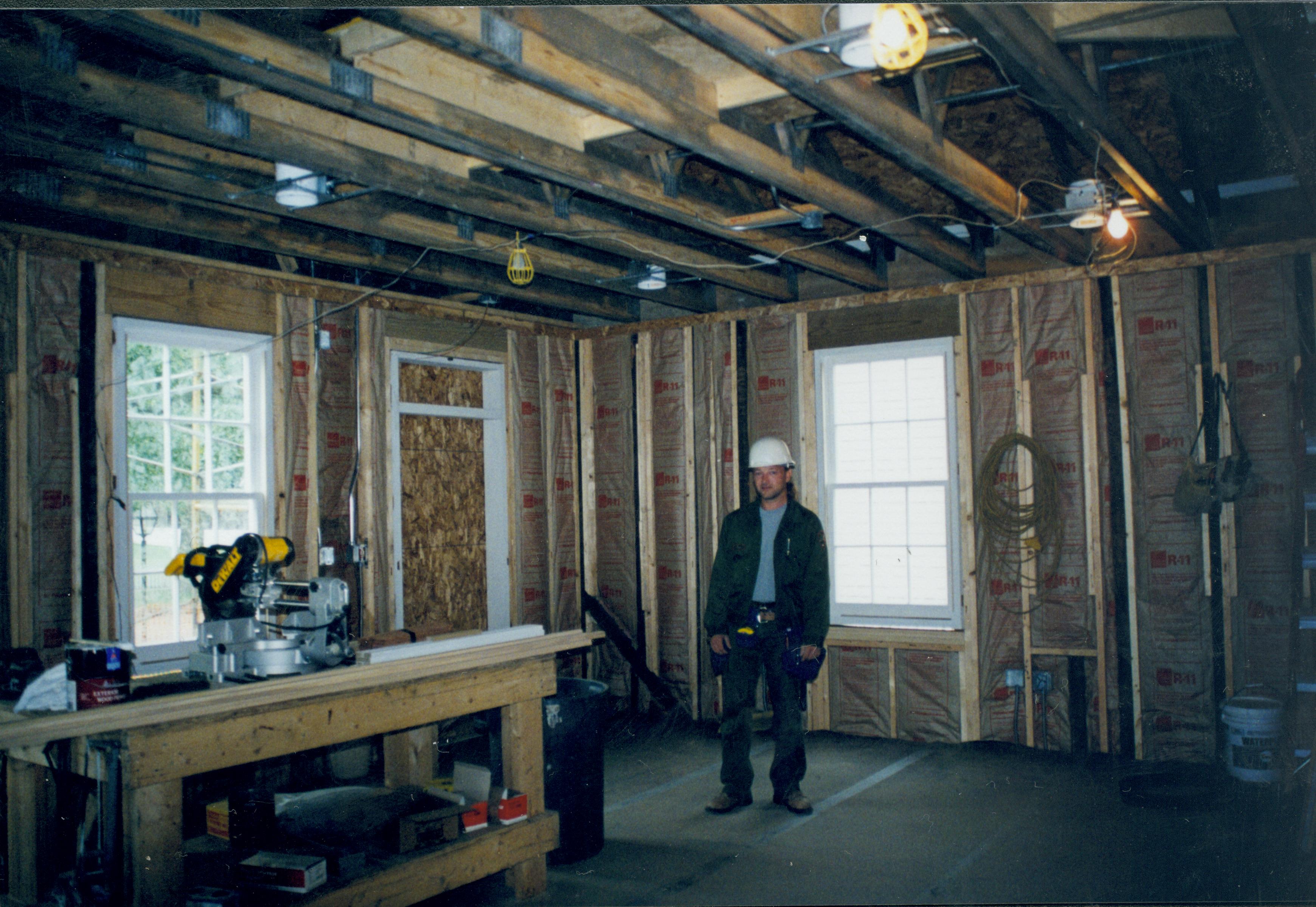 Sprigg House, East room, South and East walls; Southeast corner, East and South windows with panes; door frame installed Lincoln Home NHS- Sprigg House, Roll N9 exp 23 Sprigg House, restoration