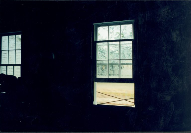 Sprigg House, East room (attempt to get close-up); East windows, close-up of installed window panes Lincoln Home NHS- Sprigg House, Roll N9 exp 24 Sprigg House, restoration