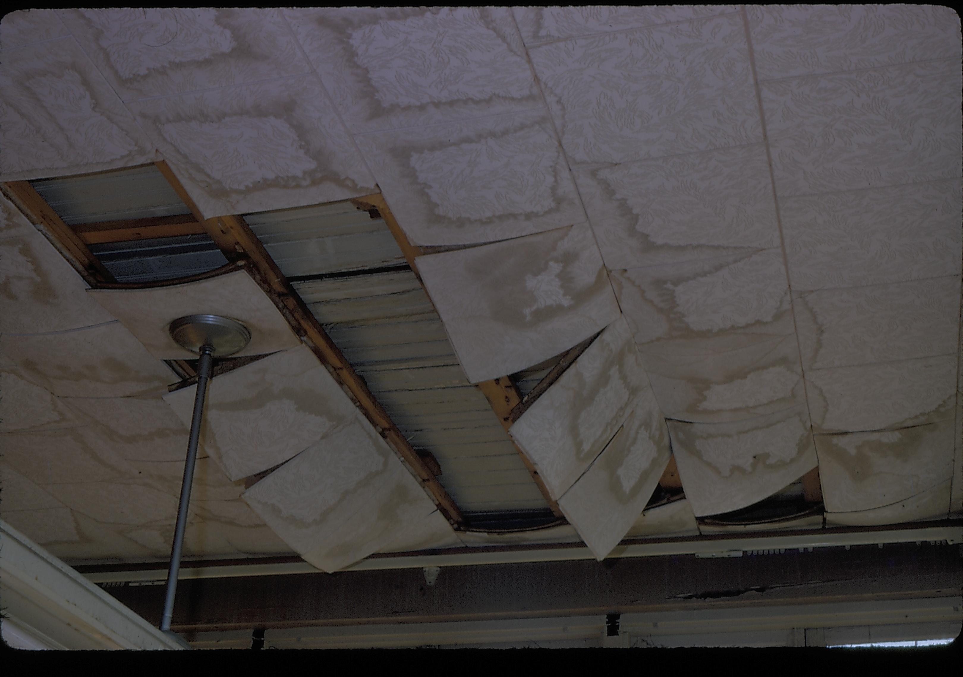 Stuve House Lincoln Home NHS- Stuve House, L58, 16 Stuve House, ceiling, damage