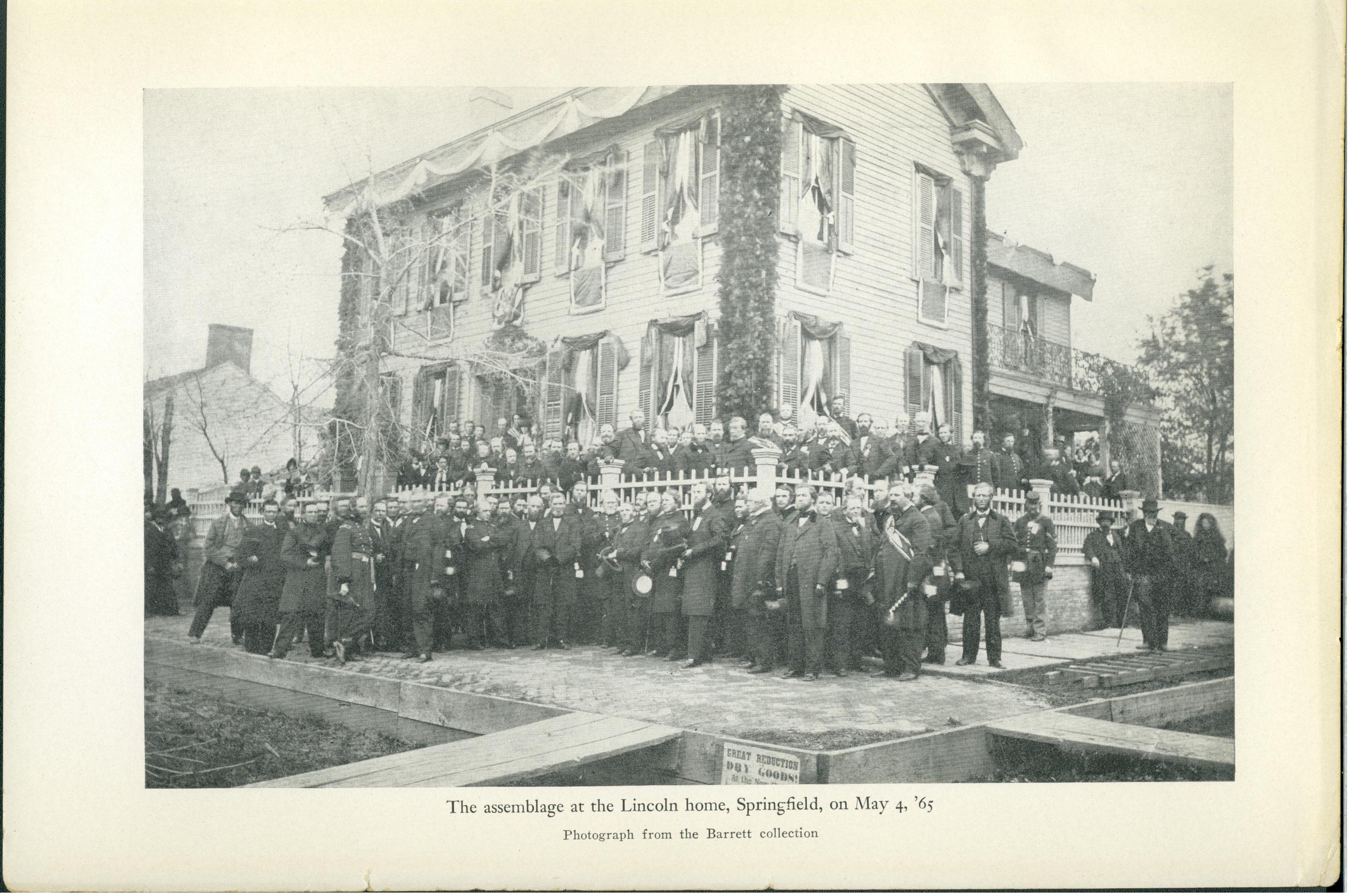 The assemblage at the Lincoln Home, Springfield, on May 4, 65 