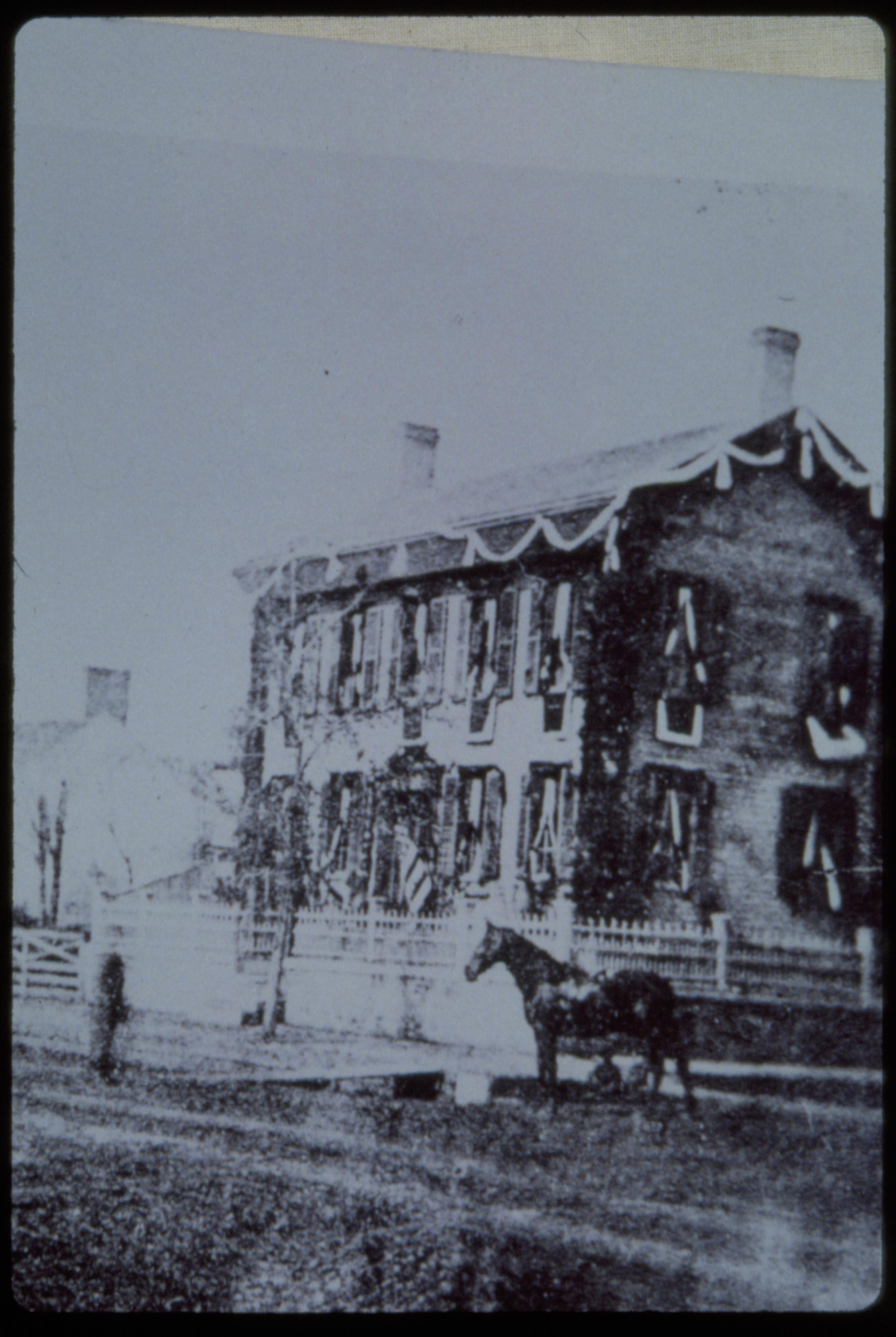 NA Lincoln Home Draped for Funeral 