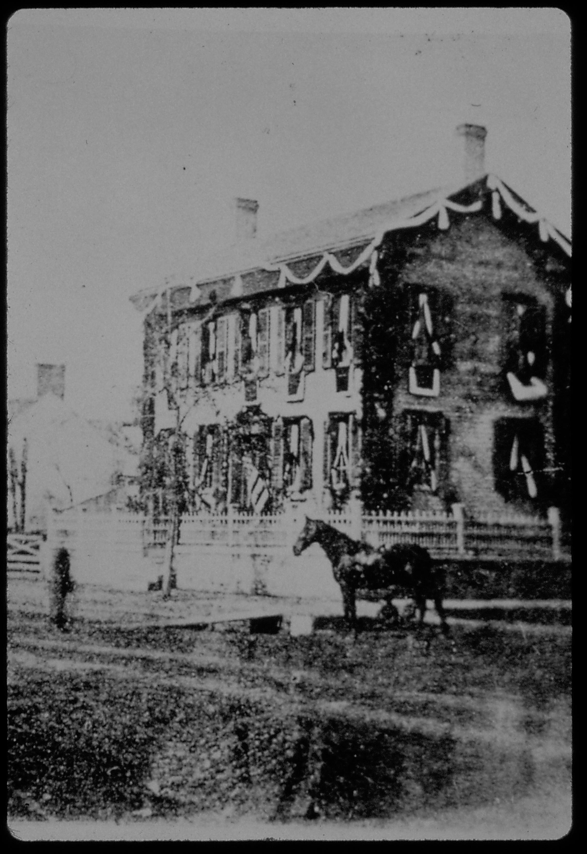 Lincoln Home Draped for Funeral - 5-4-65 