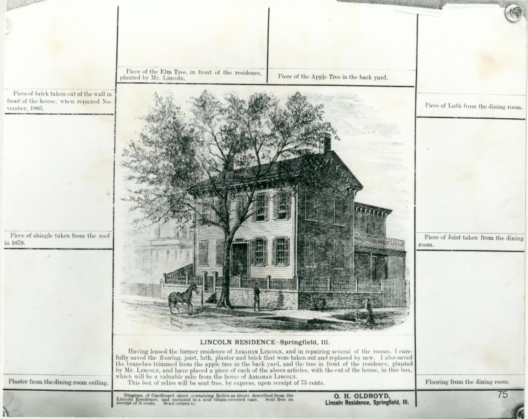 Lincoln Residence - Springfield, Ill. engraving 