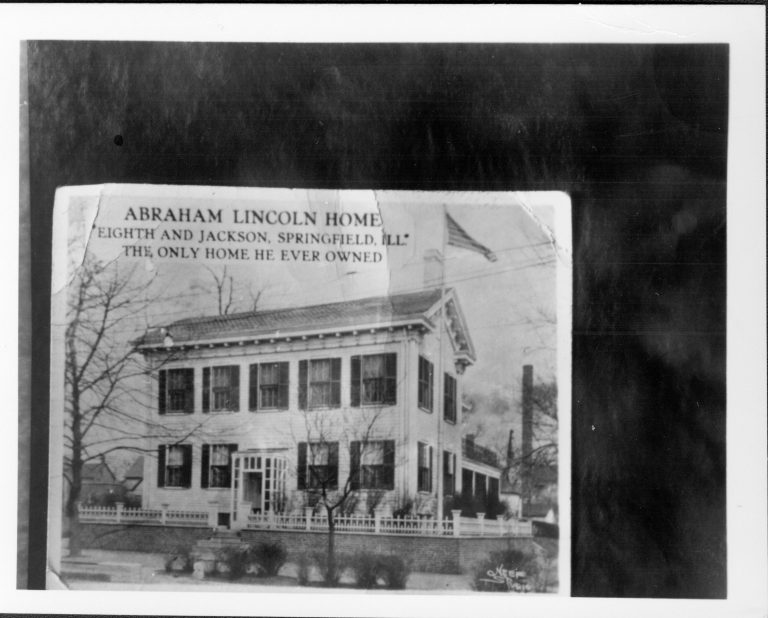 Copy of photo of Lincoln Home - 1920s  Abraham Lincoln Home 4-Feb 