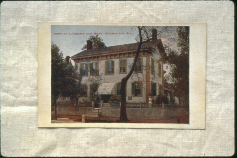 Abraham Lincoln's Old Home, Springfield, IL. Early Postcard of Lincoln Home 