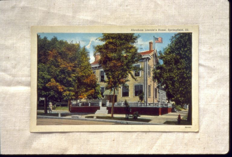 Abraham Lincoln's Home, Springfield, IL. Postcard - State Period 