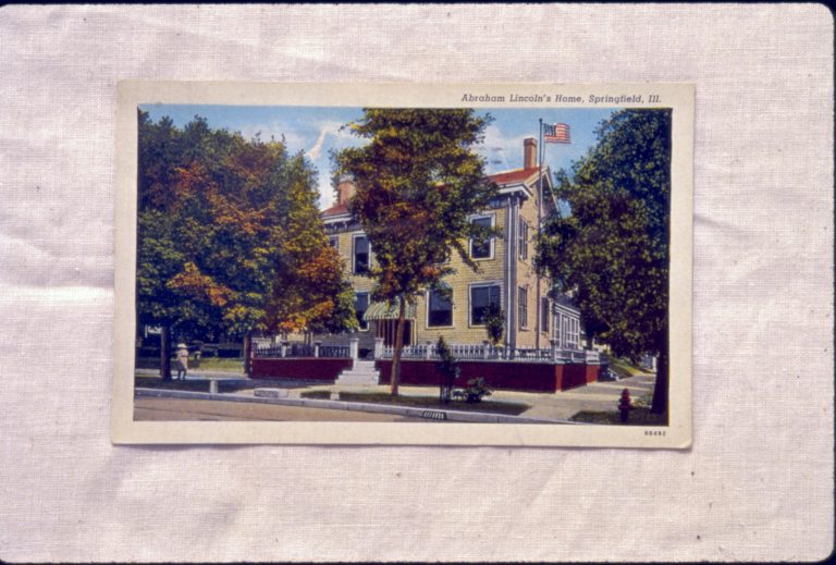 Abraham Lincoln's Home, Springfield, IL. Lincoln Home Postcard from the State period 