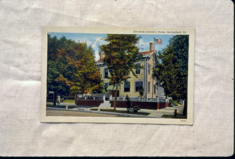 Abraham Lincoln's Home, Springfield, IL. Lincoln Home Postcard - State Period 