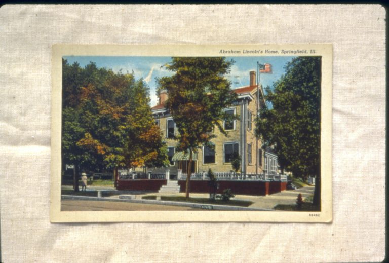 Abraham Lincoln's Home, Springfield, IL. Postcard - State Period 
