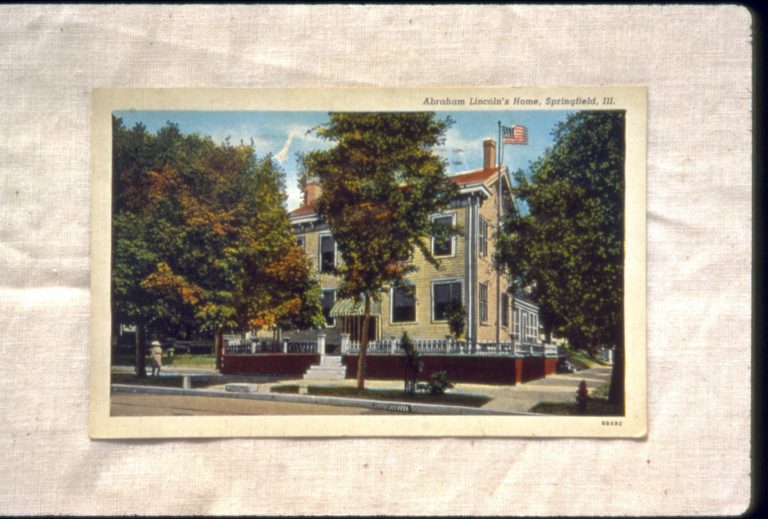 Abraham Lincoln's Home, Springfield, IL. Postcard - State Period 