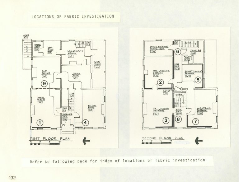 LOCATIONS OF FABRIC INVESTIGATION Lincoln Home Floor Plans 