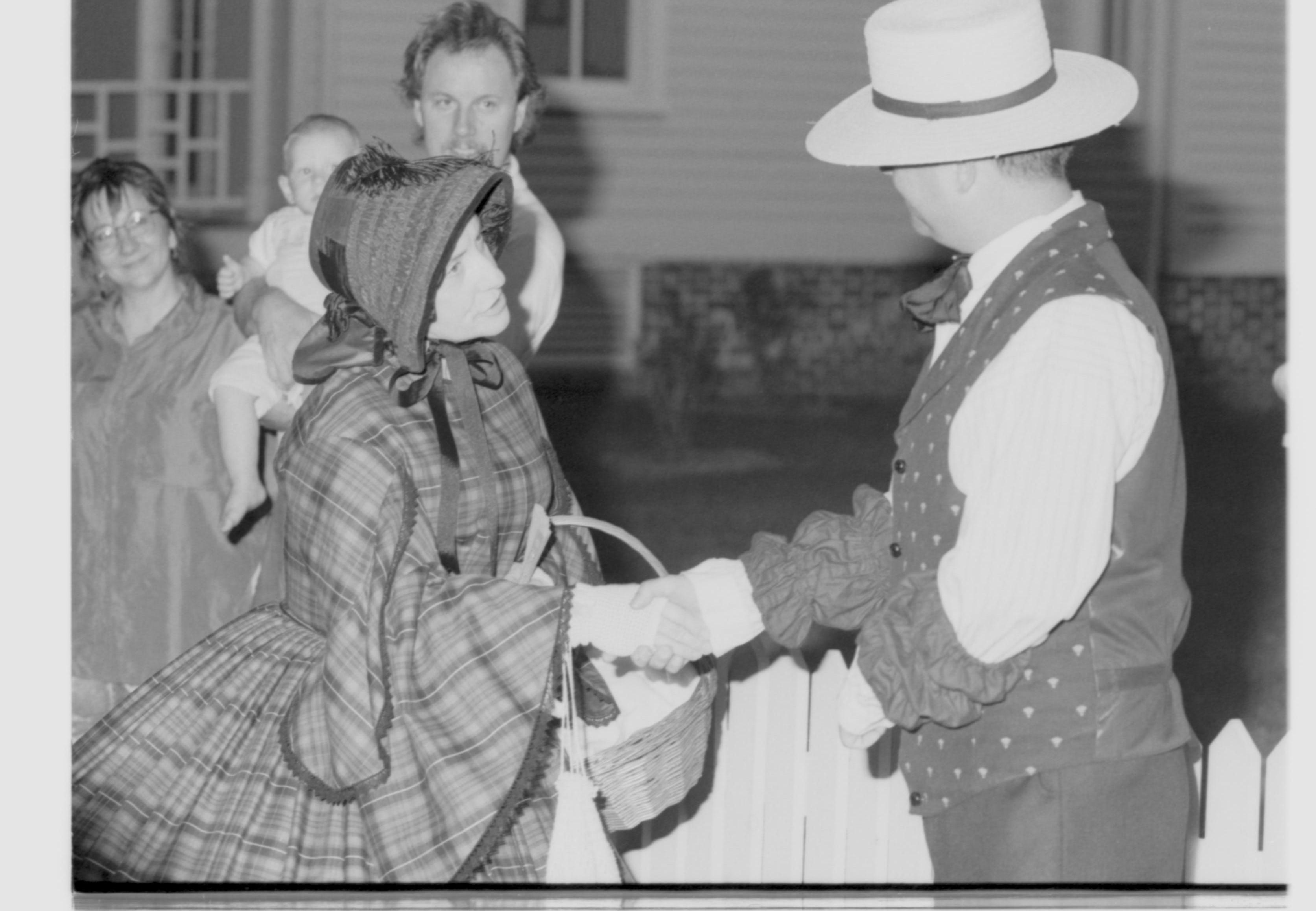 NA Jim Ranslow in period costume.  Judy Winkelmann in period costume. Interpretation, Costumes