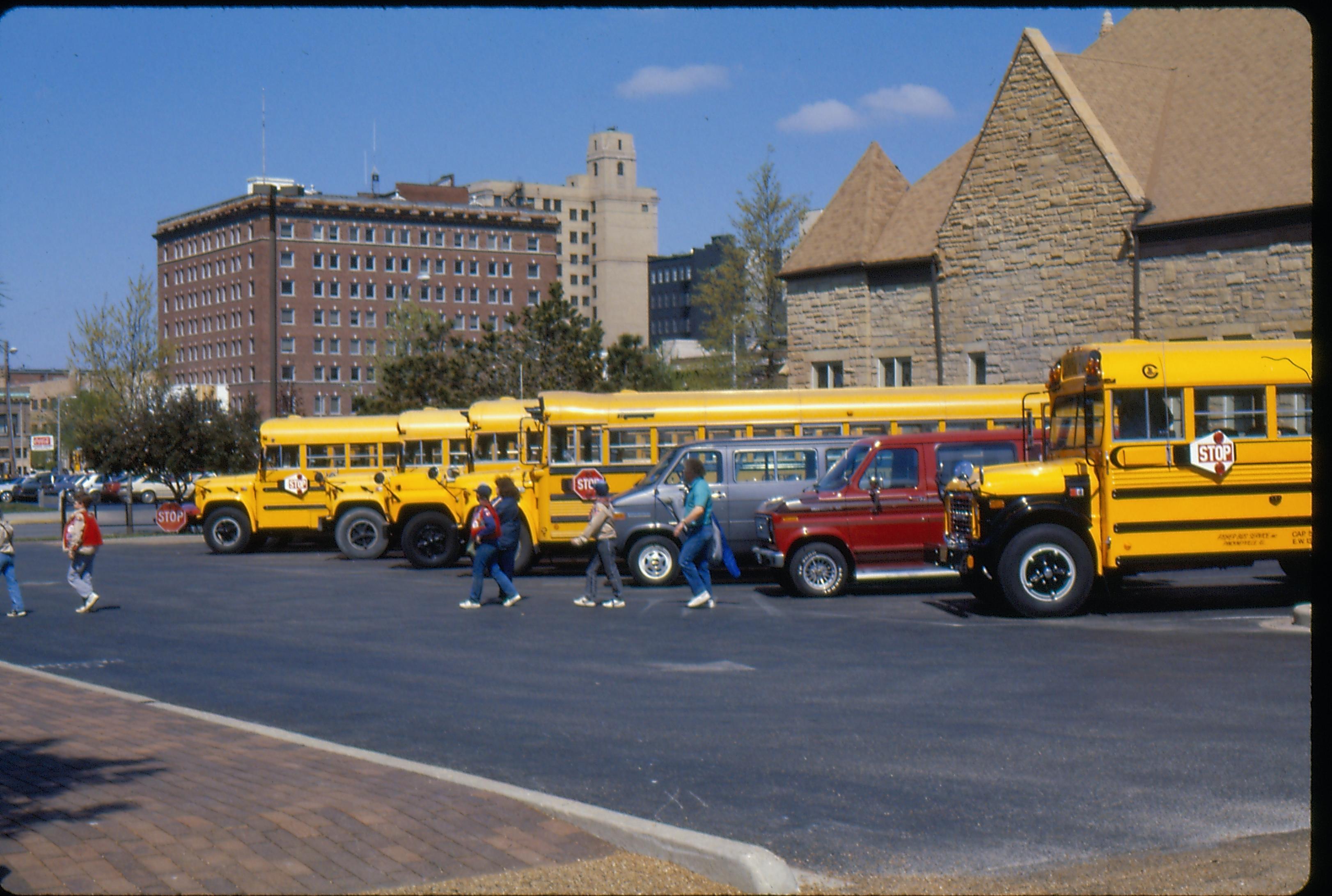 NA School Group Interpretation, School Buses, Students