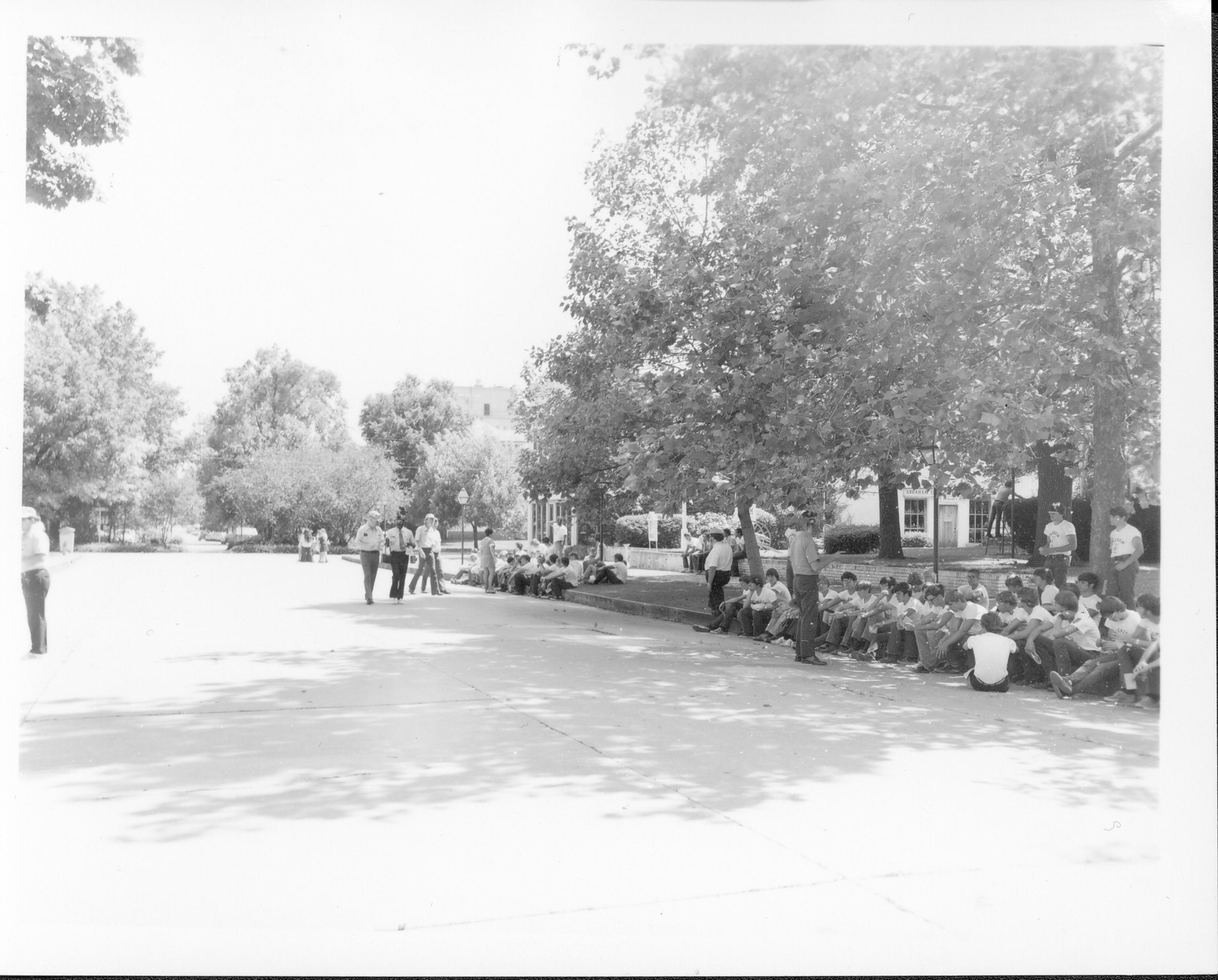 8th Street in front of Lincoln Home - Boy's State Week Class 8, Pic. 7; 1090 Interpretive Staff, 1973