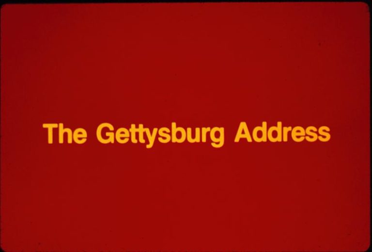 The Gettysburg Address Slide Show Titles