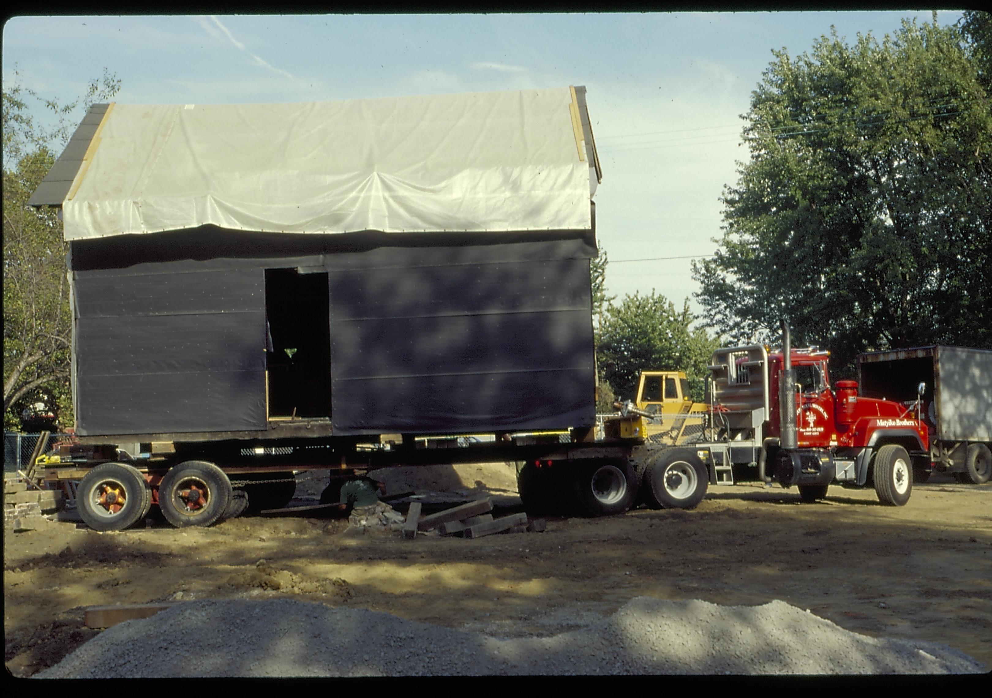 Archaeology House move LIHO NHS- Arnold House Relocation, Roll 15 Color Slides, exp 21 Arnold House, relocation