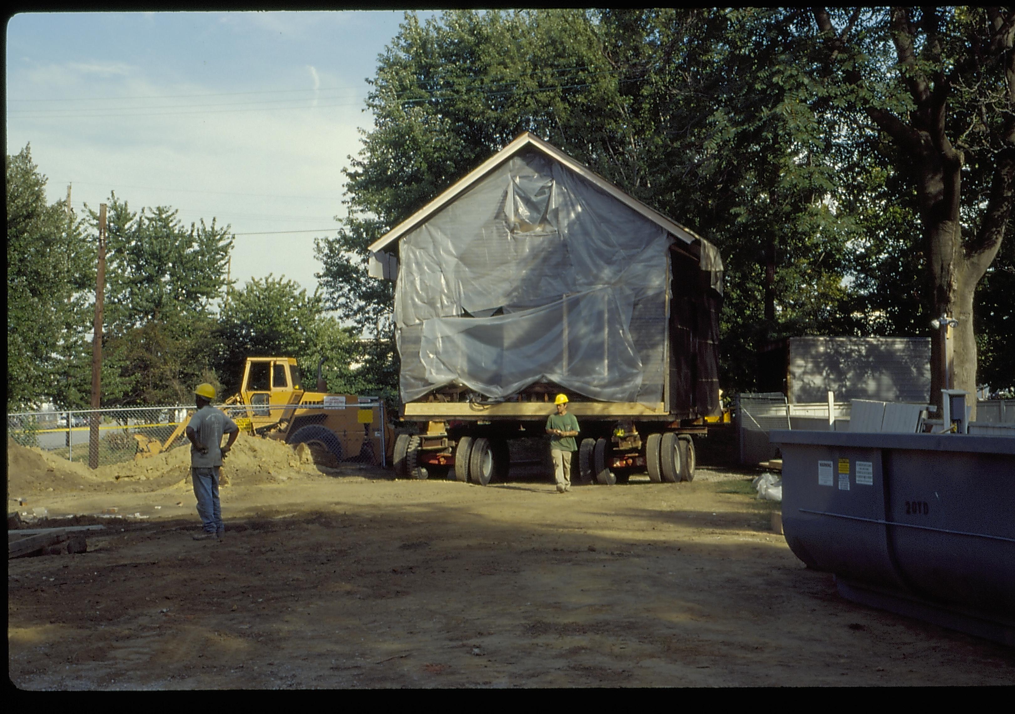 Archaeology House move LIHO NHS- Arnold House Relocation, Roll 15 Color Slides, exp 22 Arnold House, relocation