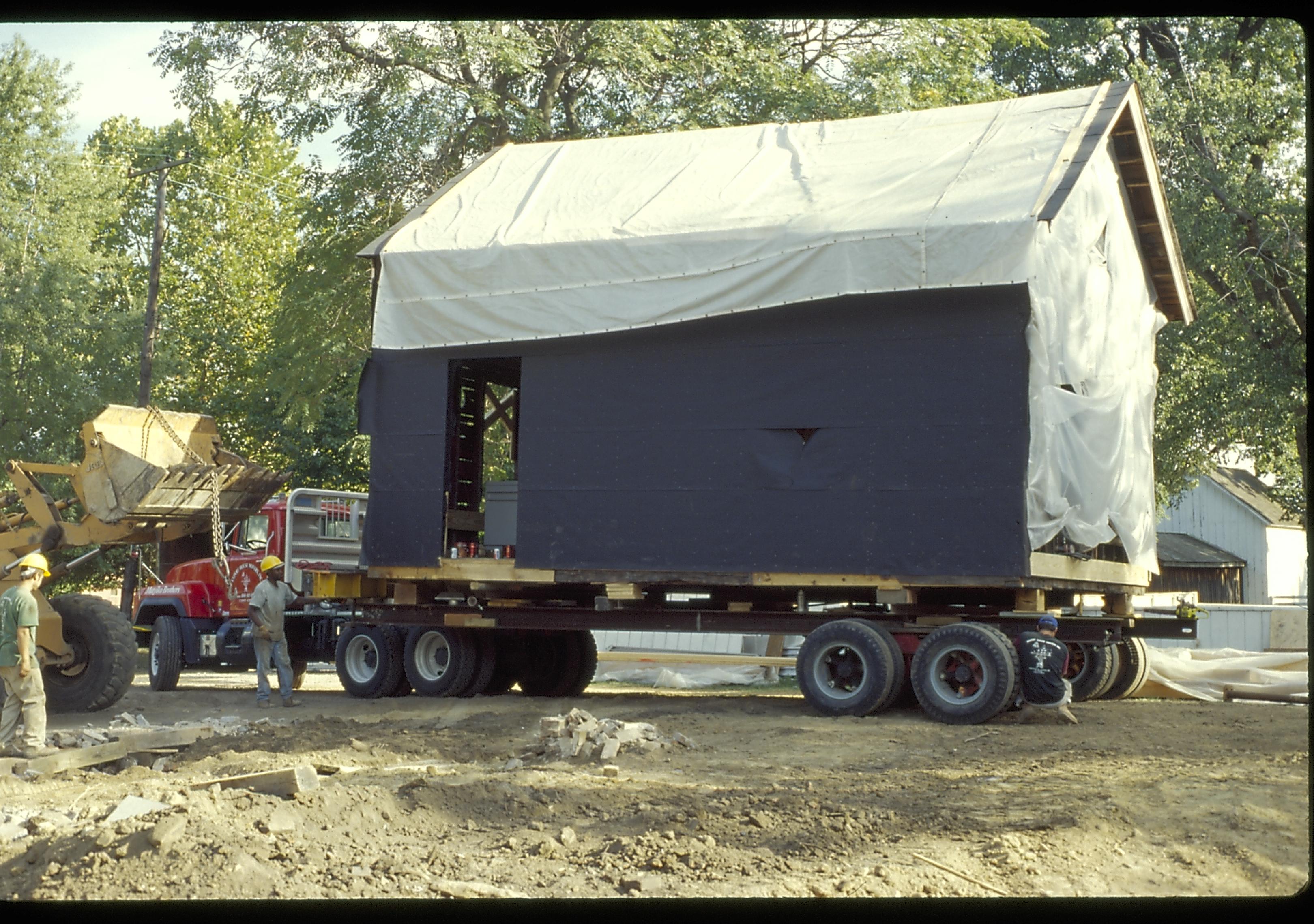 Archaeology House move LIHO NHS- Arnold House Relocation, Roll 15 Color Slides, exp 25 Arnold House, relocation