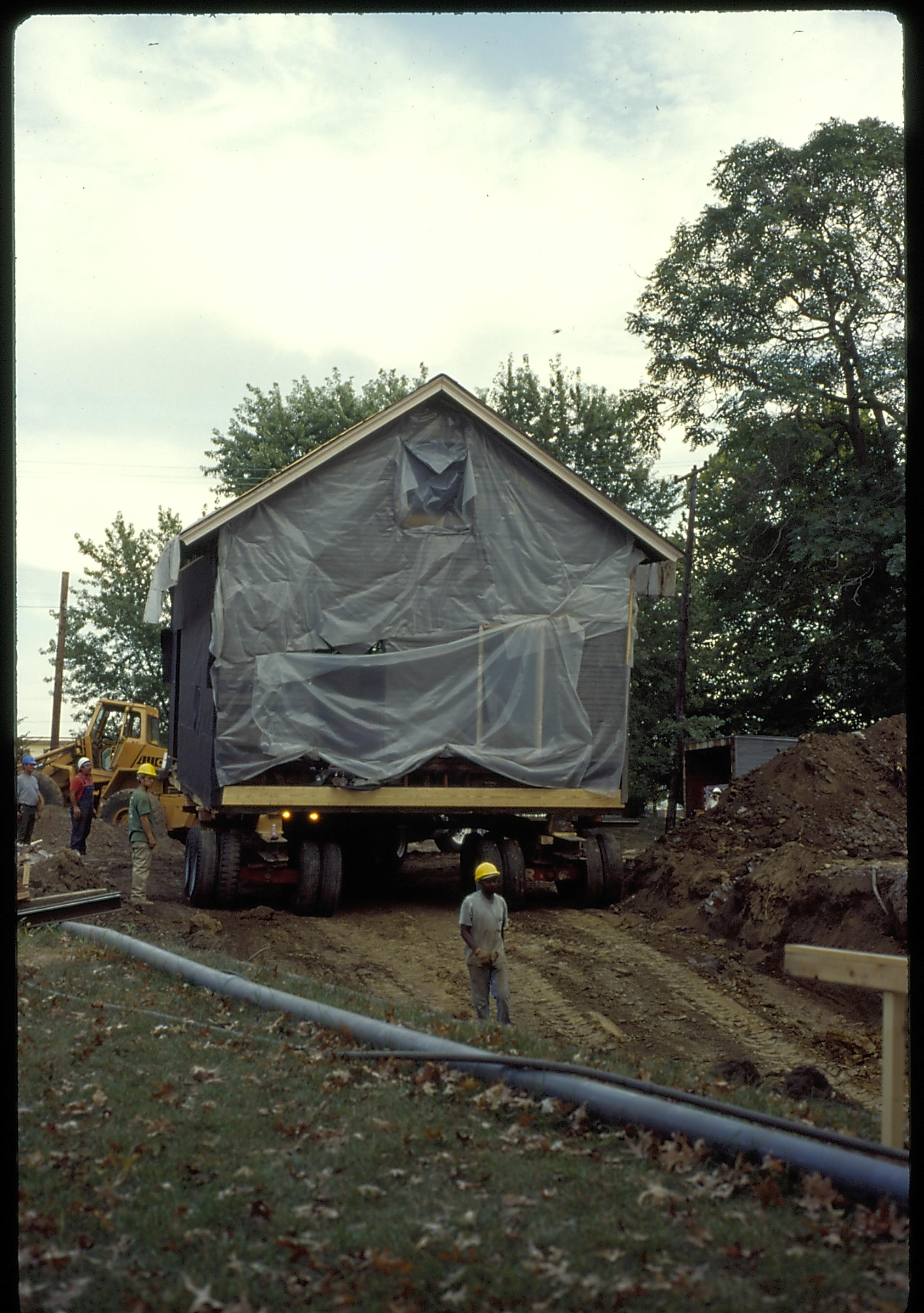 Archaeology House move LIHO NHS- Arnold House Relocation, Roll 15 Color Slides, exp 26 Arnold House, relocation