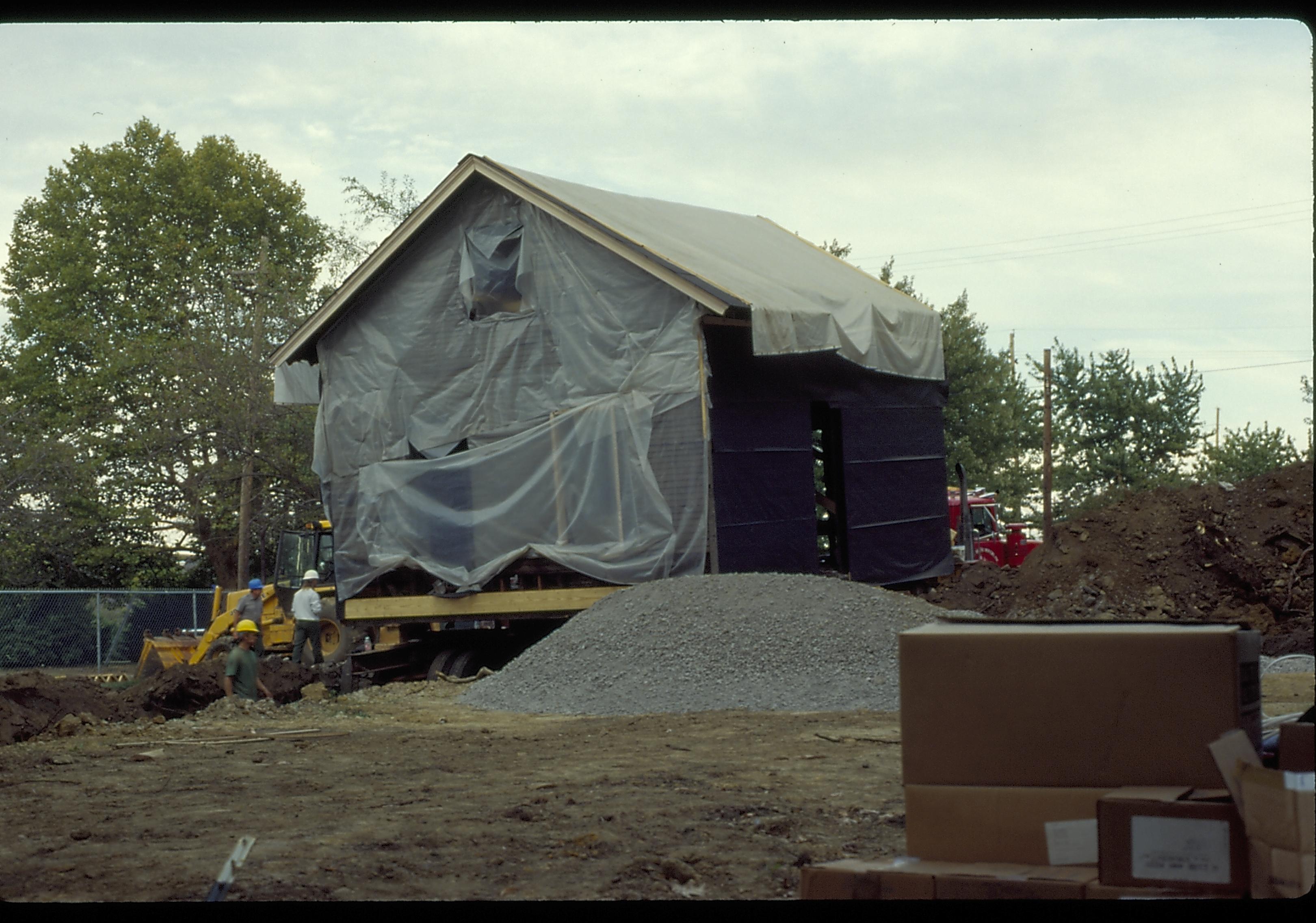 Archaeology House move LIHO NHS- Arnold House Relocation, Roll 15 Color Slides, exp 27 Arnold House, relocation