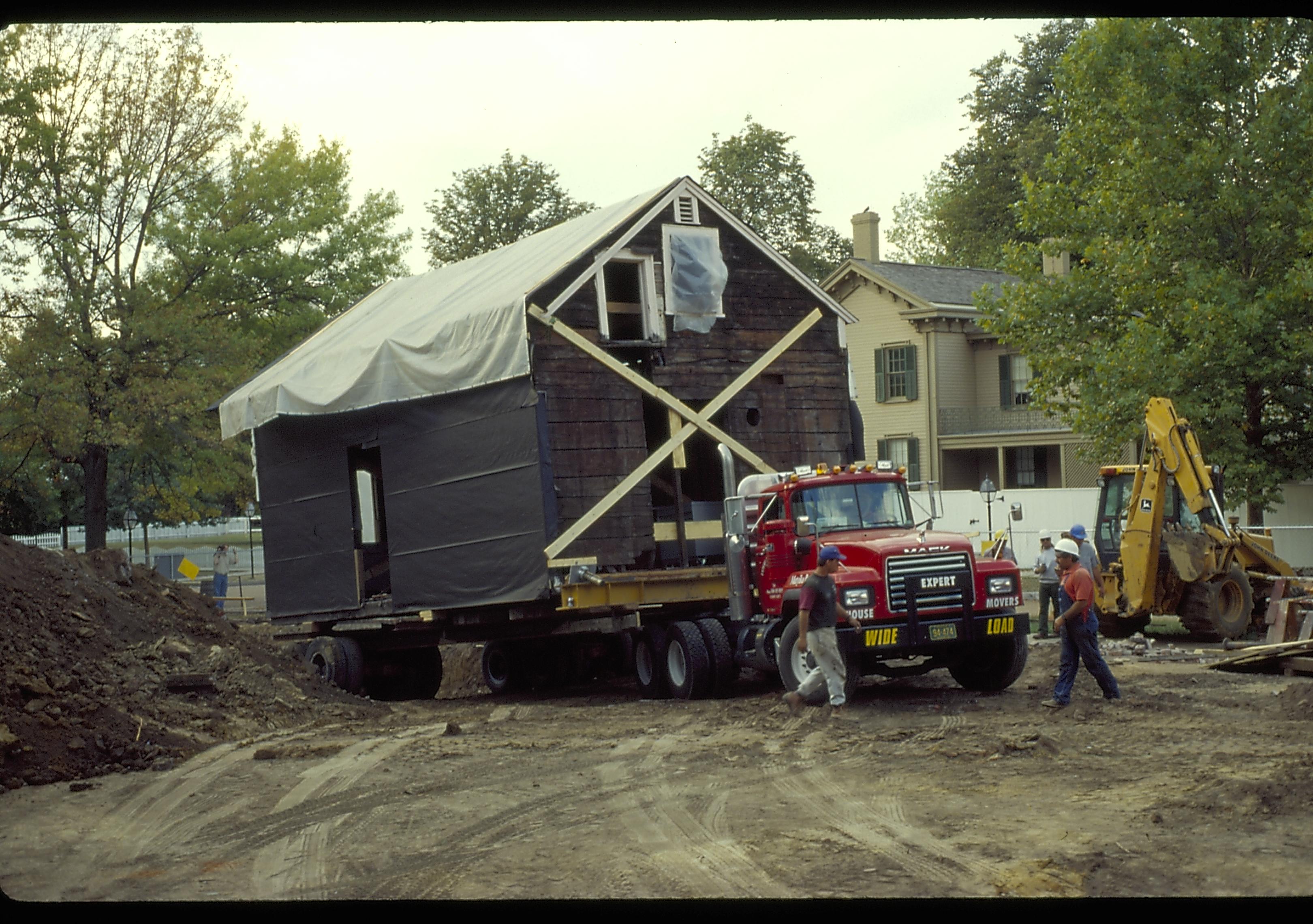 Archaeology House move LIHO NHS- Arnold House Relocation, Roll 15 Color Slides, exp 28 Arnold House, relocation