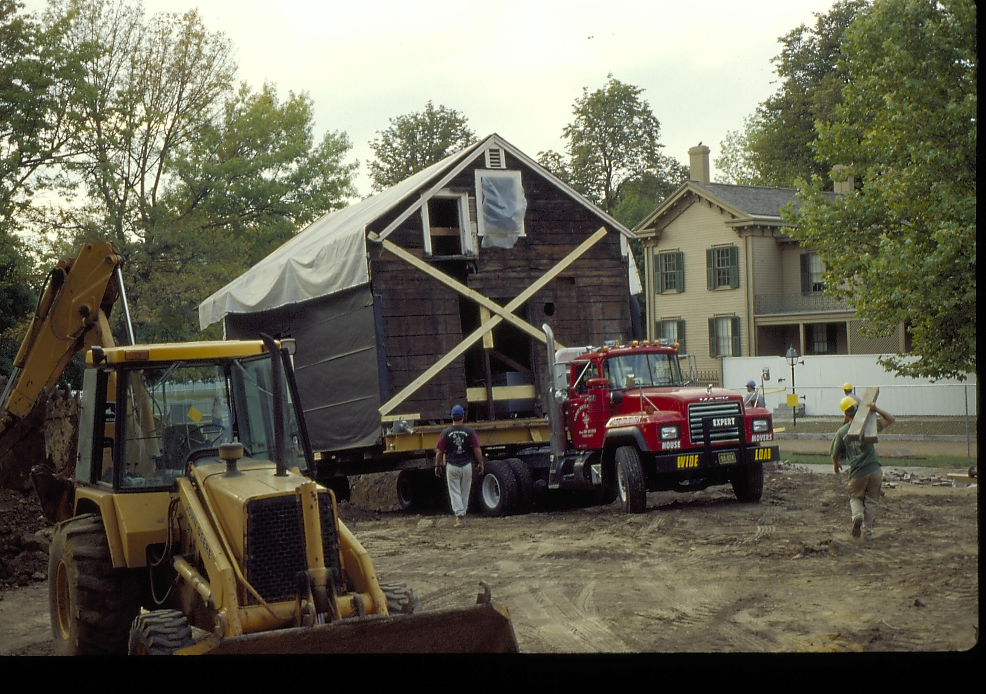 Archaeology House move LIHO NHS- Arnold House Relocation, Roll 15 Color Slides, exp 29 Arnold House, relocation