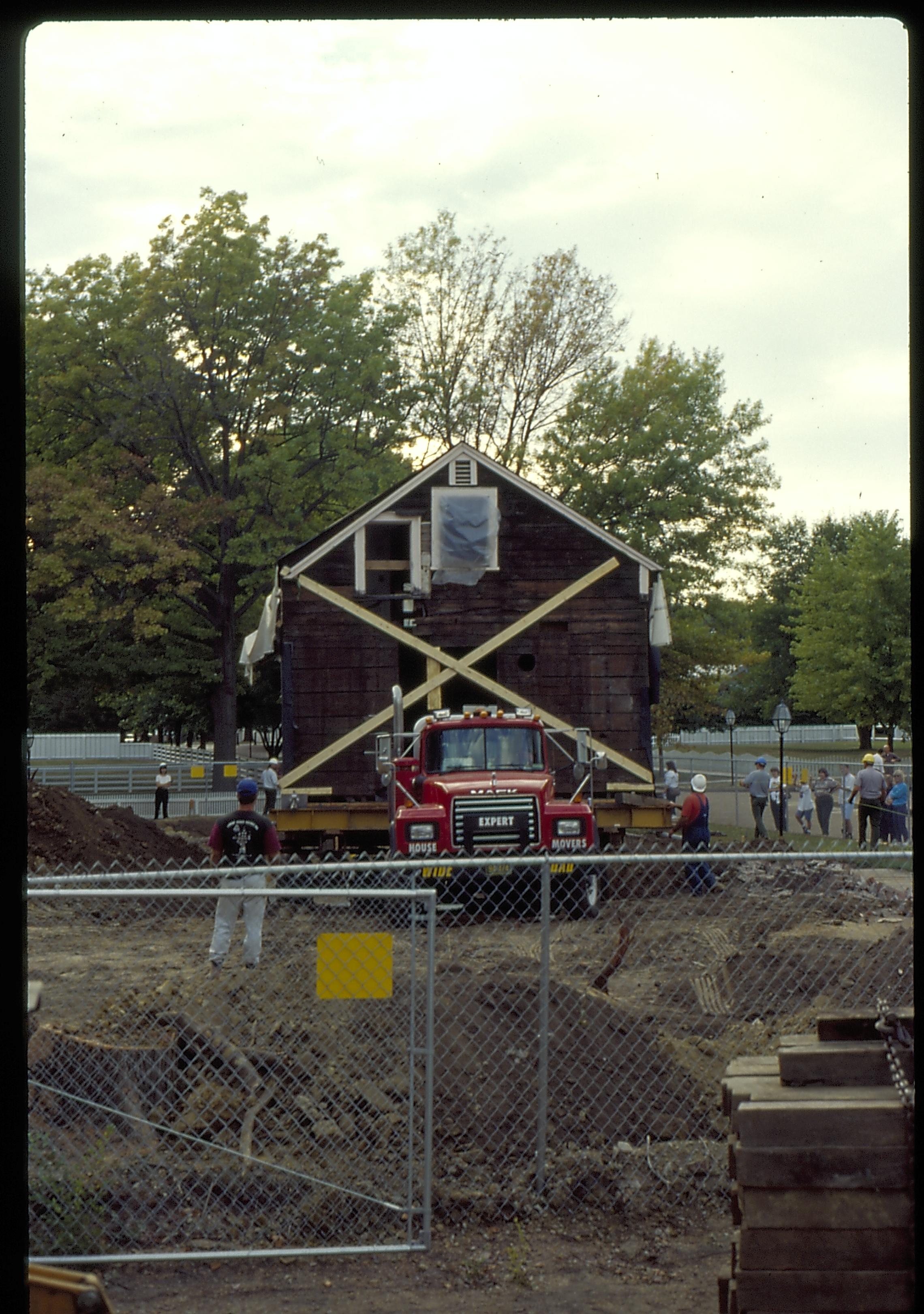 Archaeology House move LIHO NHS- Arnold House Relocation, Roll 15 Color Slides, exp 30 Arnold House, relocation