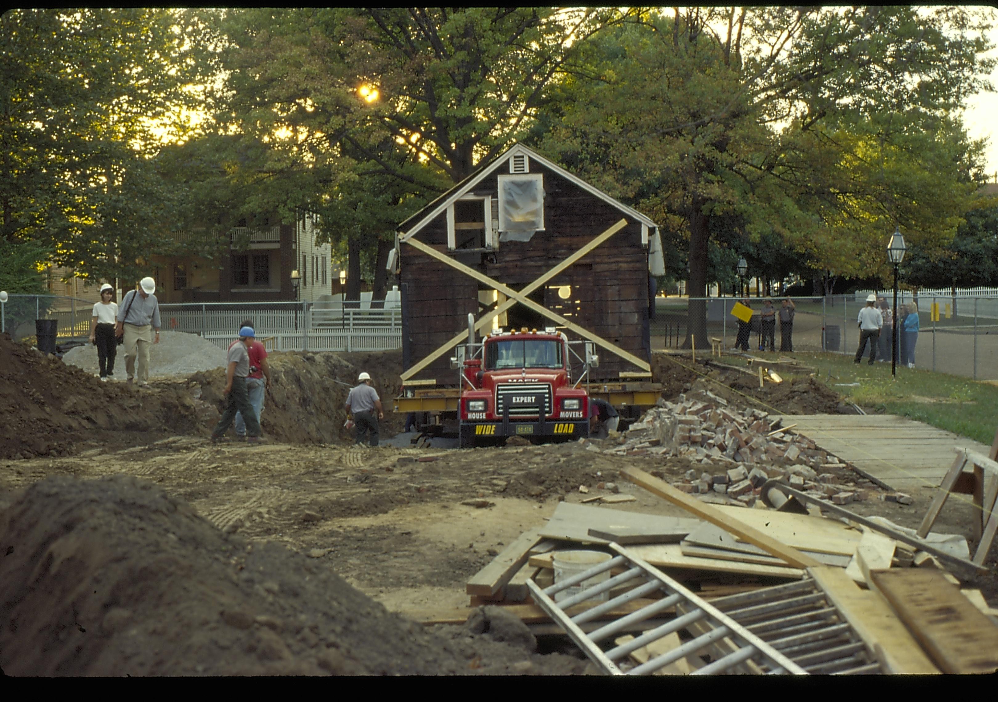 Archaeology House move LIHO NHS- Arnold House Relocation, Roll 15 Color Slides, exp 32 Arnold House, relocation