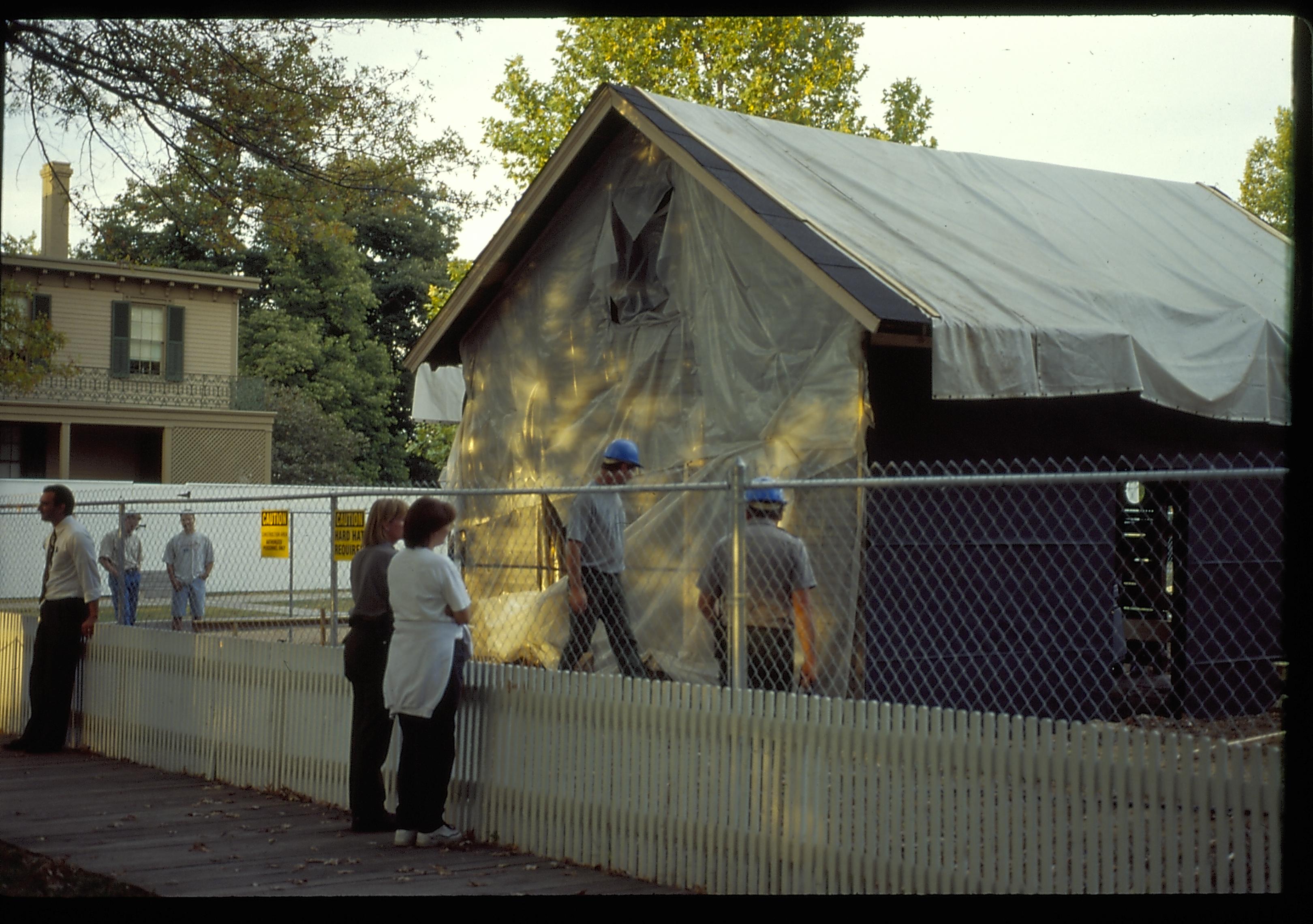 Archaeology House move LIHO NHS- Arnold House Relocation, Roll 15 Color Slides, exp 37 Arnold House, relocation