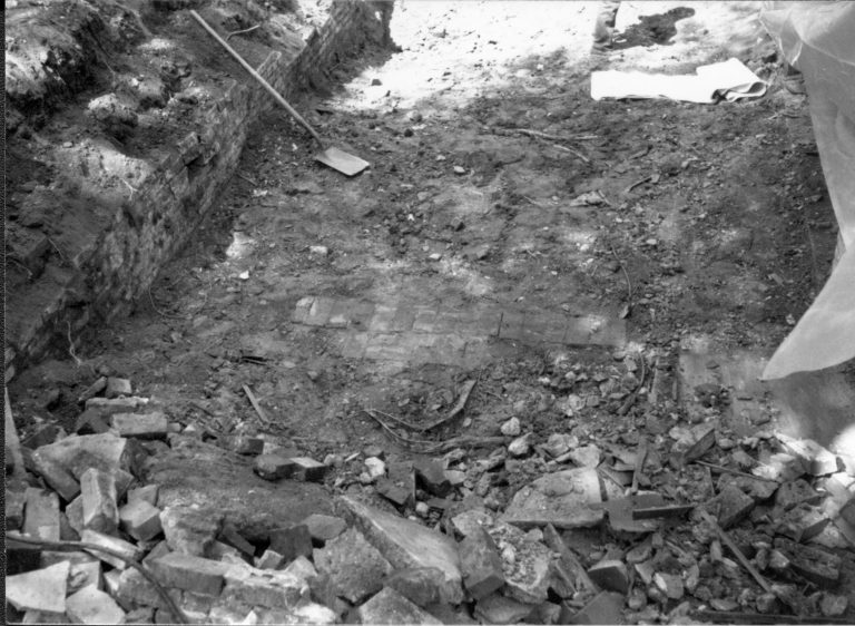 Chimney foundation LIHO NHS- Arnold House, HS-20 Roll #7 exp 20 Arnold House, restoration
