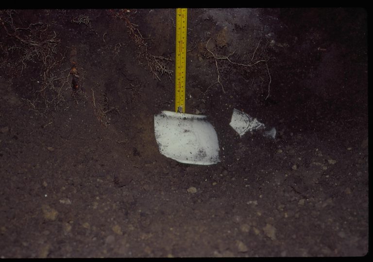 Shard #2, 3, and 4, Pit #1 LIHO NHS- Arnold House, HS-20 Roll #9 exp 2 Arnold House, restoration