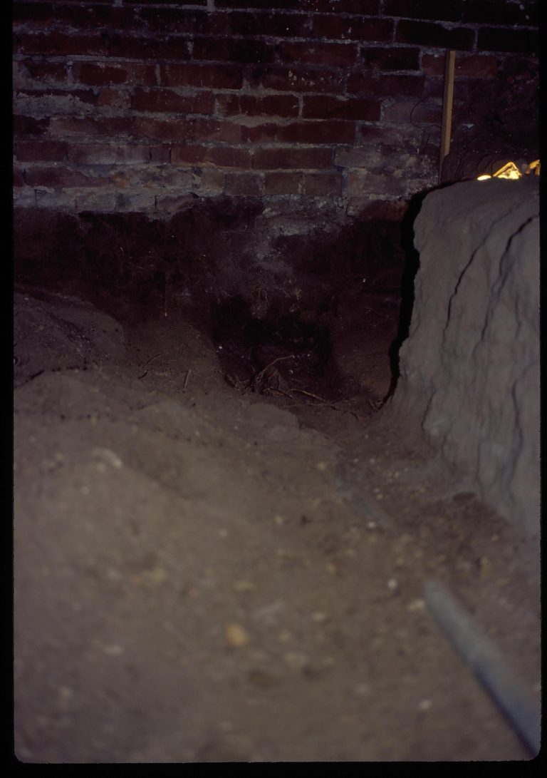 Pipe, Pit #1 LIHO NHS- Arnold House, HS-20 Roll #9 exp 5 Arnold House, restoration