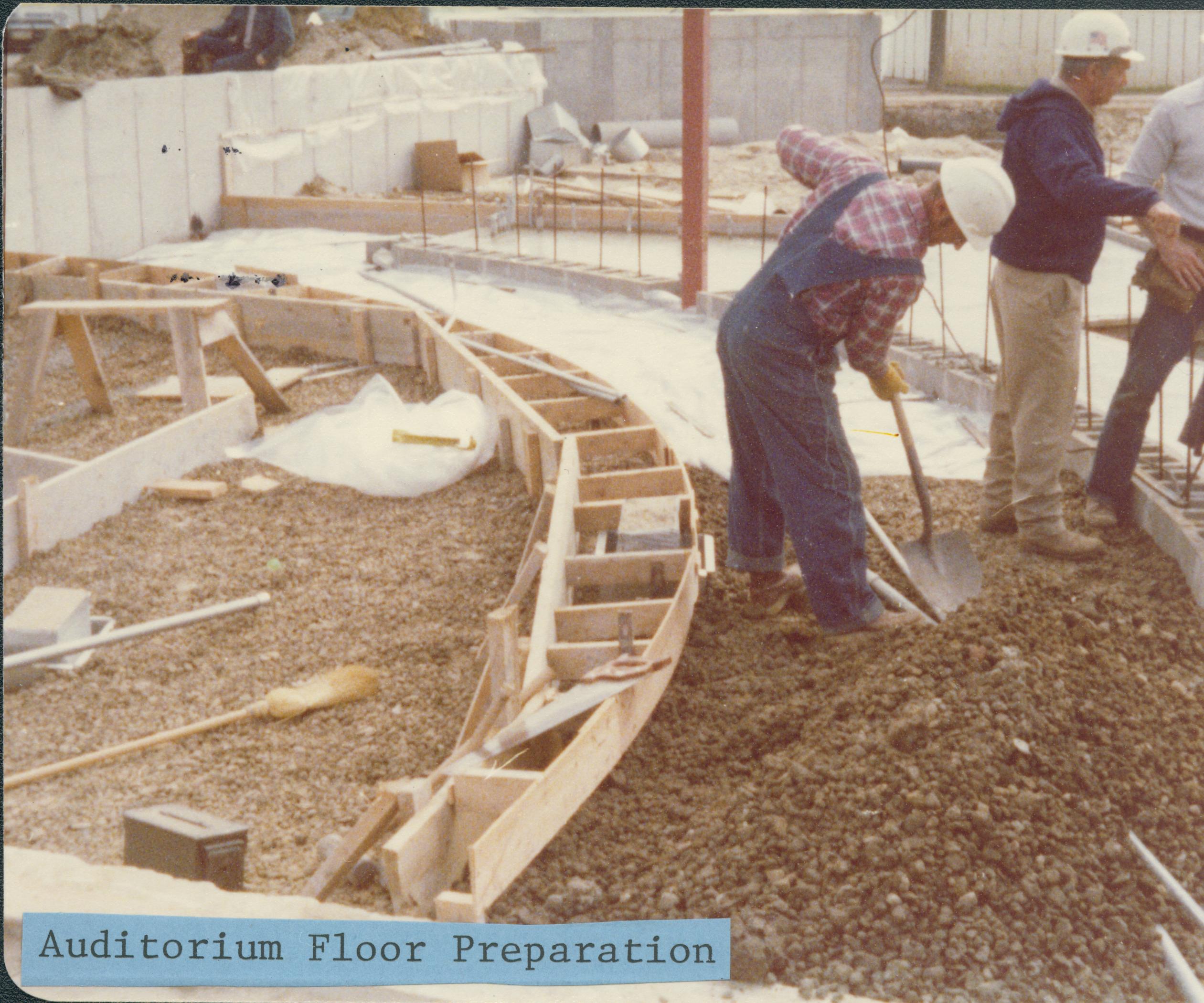 Auditorium floor preparation Lincoln Home NHS- Visitor Center Visitor Center, construction