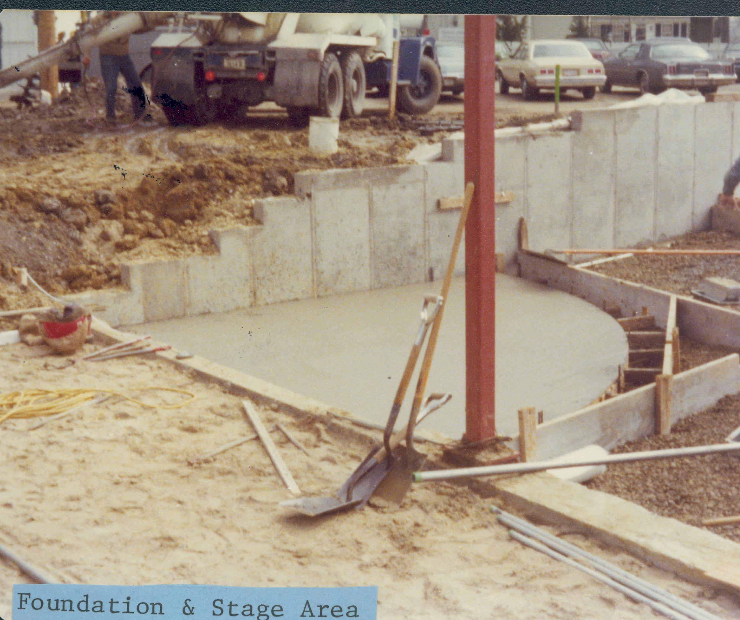 Foundation and stage area Lincoln Home NHS- Visitor Center Visitor Center, construction