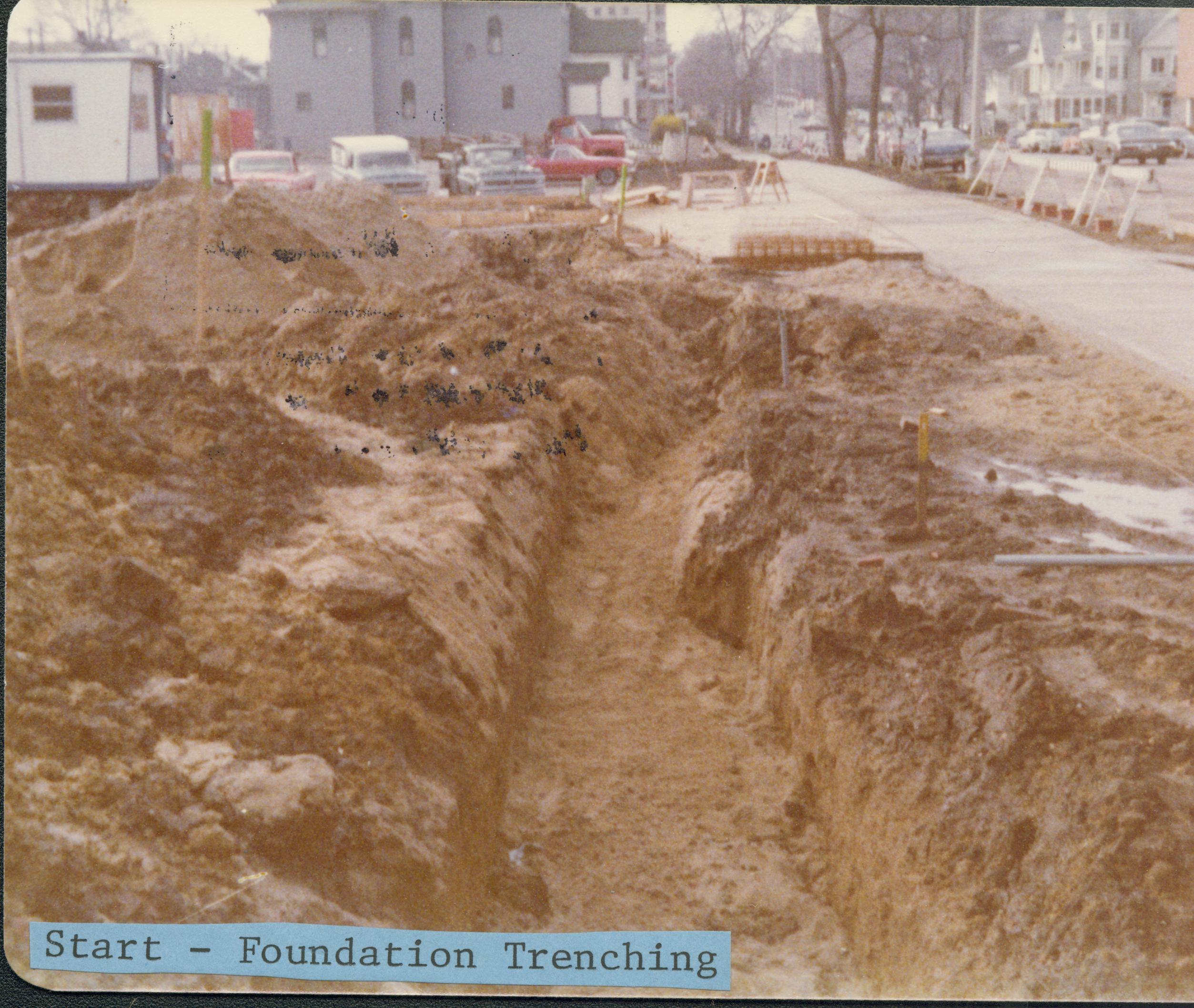 Start- foundaiton trenching Lincoln Home NHS- Visitor Center Visitor Center, construction