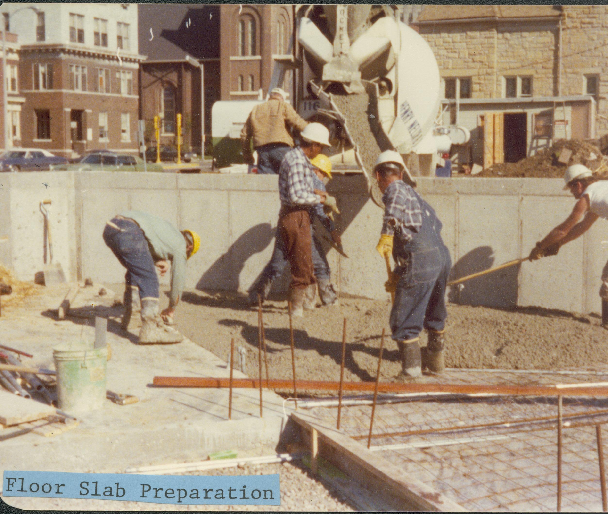 Floor slab preparation Lincoln Home NHS- Visitor Center Visitor Center, construction