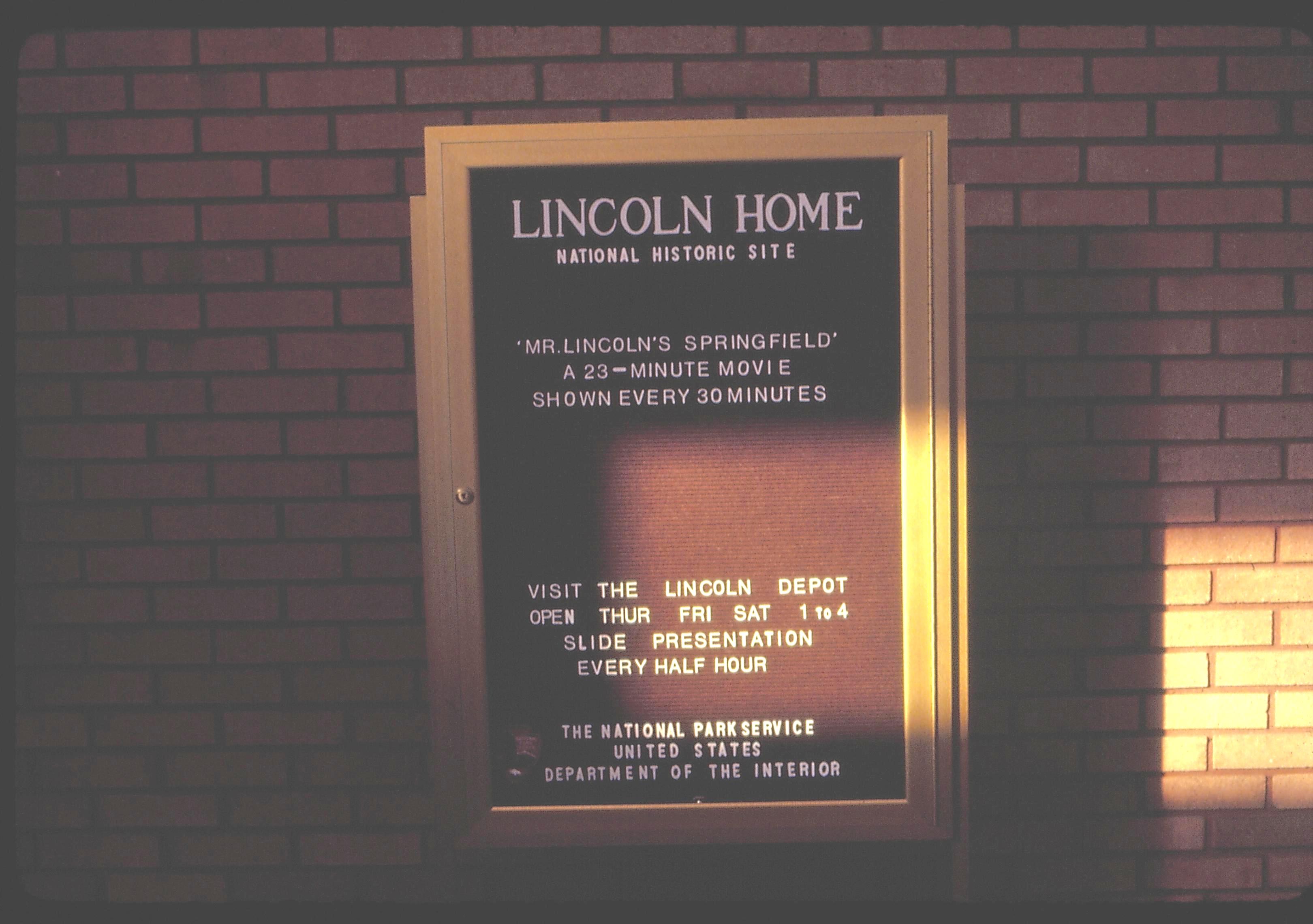 NA Lincoln Home NHS- Visitor Center Visitor Center, information